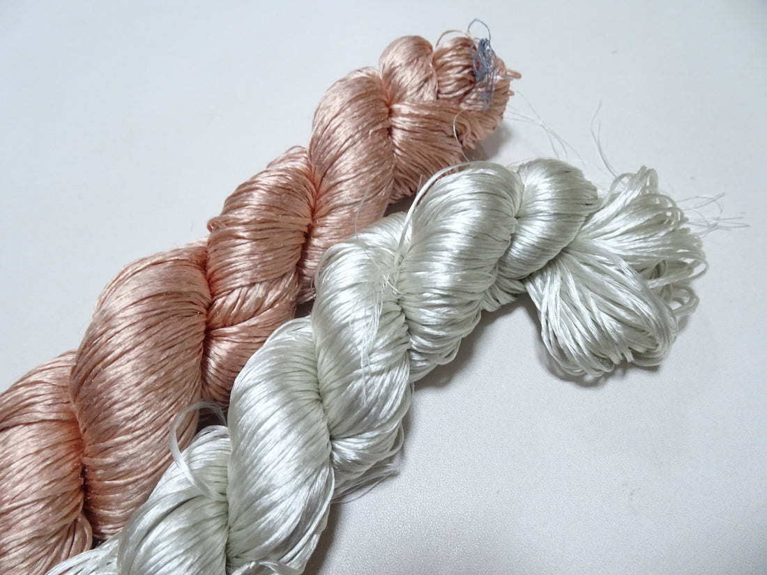 Japanese Vintage Loose Twisted Silk Thread 2sets Embroidery 18248