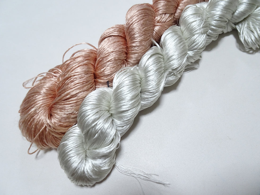 Japanese Vintage Loose Twisted Silk Thread 2sets Embroidery 18248