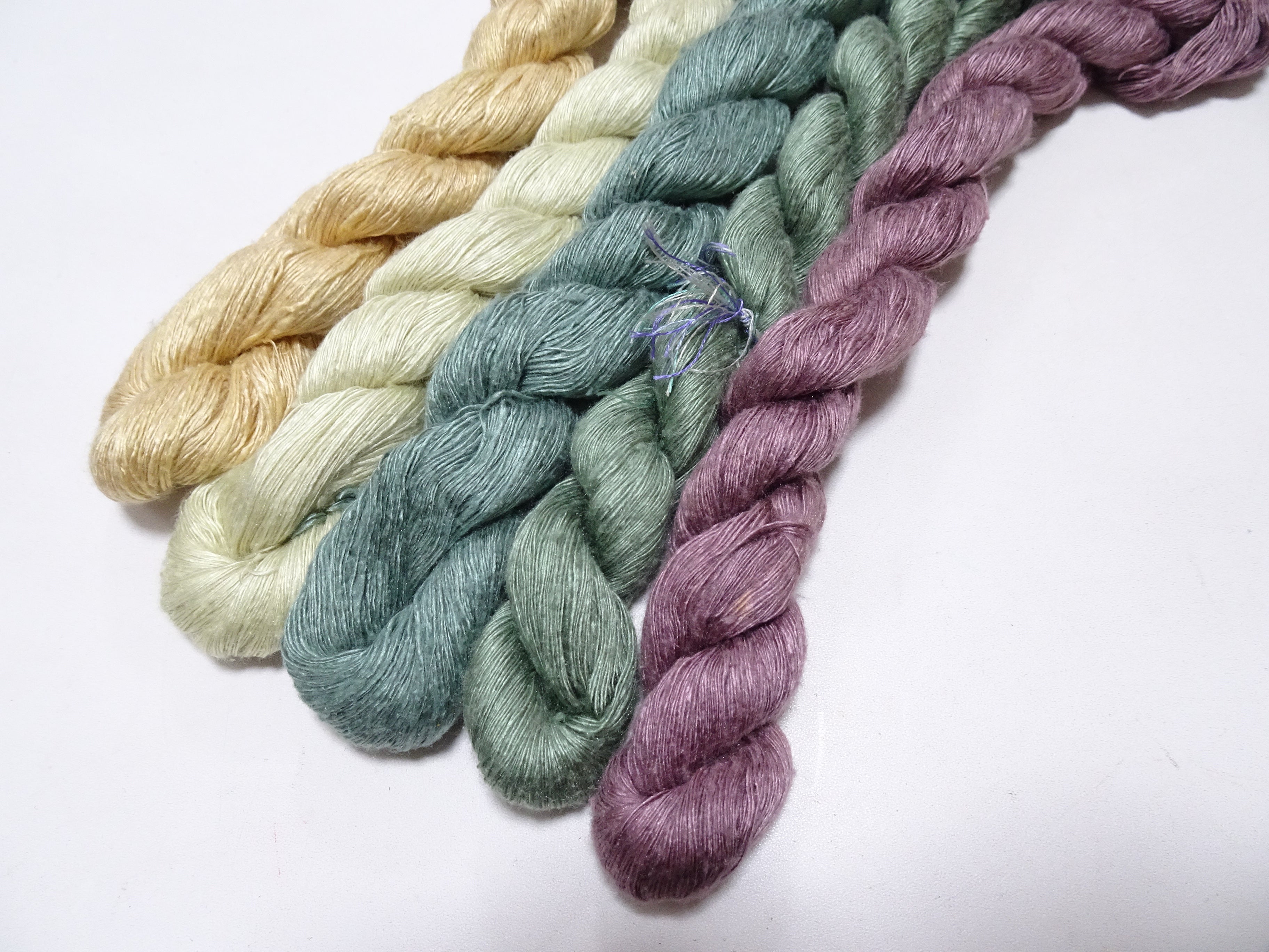 Japanese Vintage Mawata Tsumugi Fine Quality Silk Thread 5sets embroidery & Weave 17079