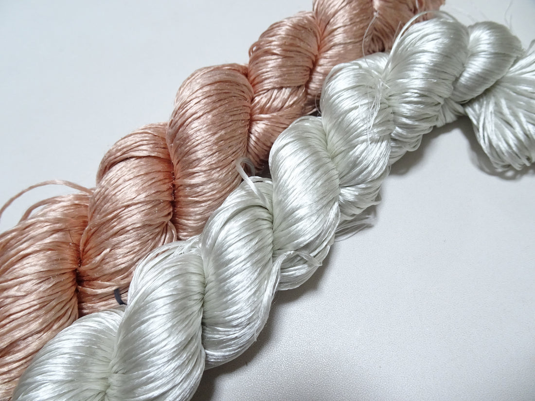 Japanese Vintage Loose Twisted Silk Thread 2sets Embroidery 18248