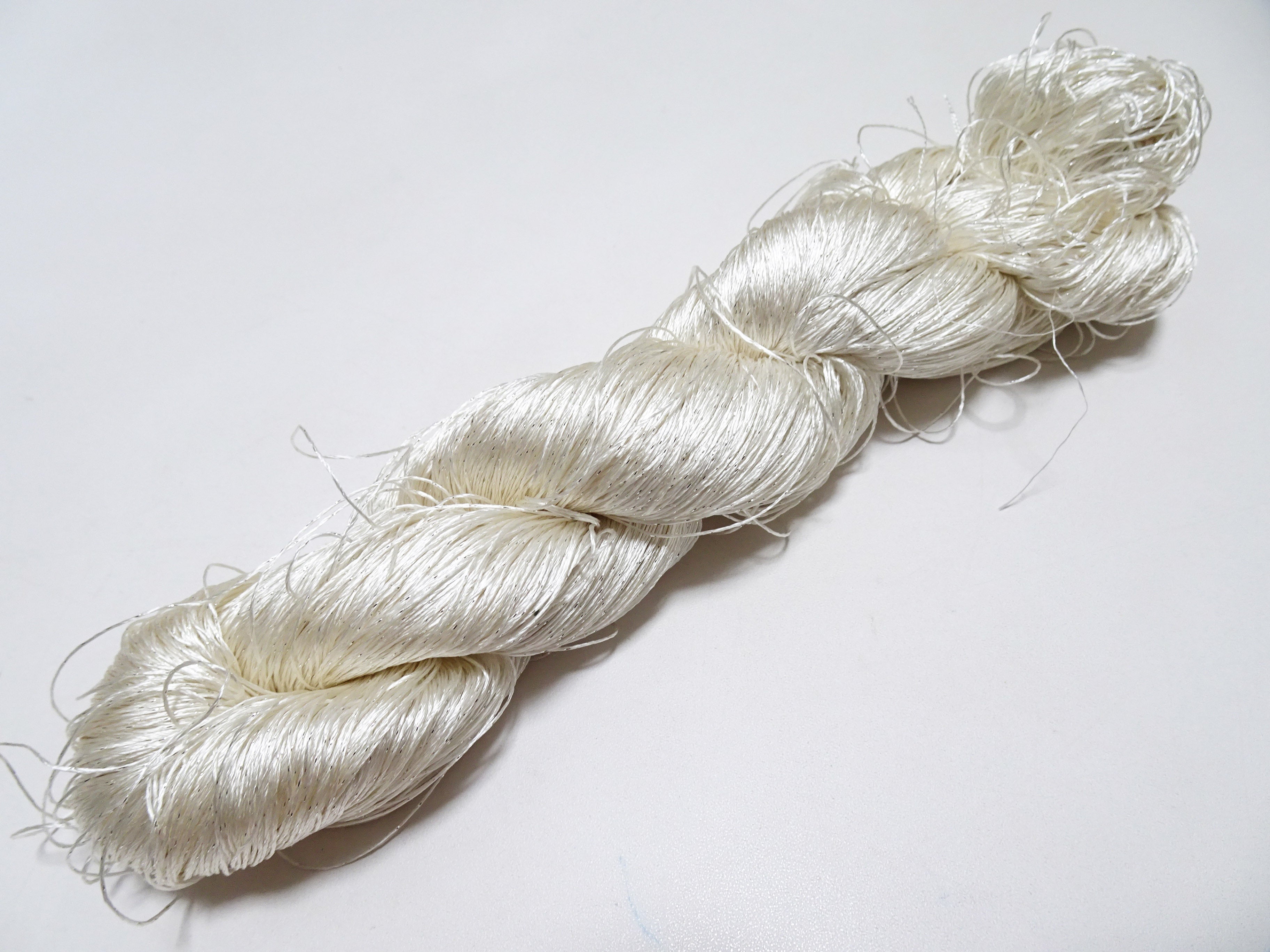 Japanese Vintage High Class Rare Silk Thread Mixture of Silver embroidery 14663