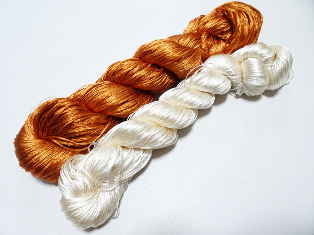 Japanese Vintage Loose Twisted Silk Thread 2sets Embroidery 18249