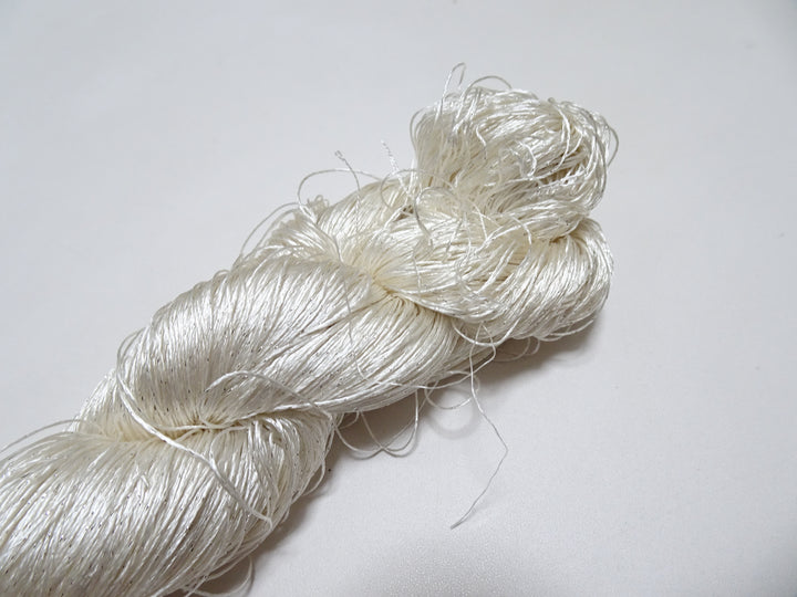 Japanese Vintage High Class Rare Silk Thread Mixture of Silver embroidery 14663