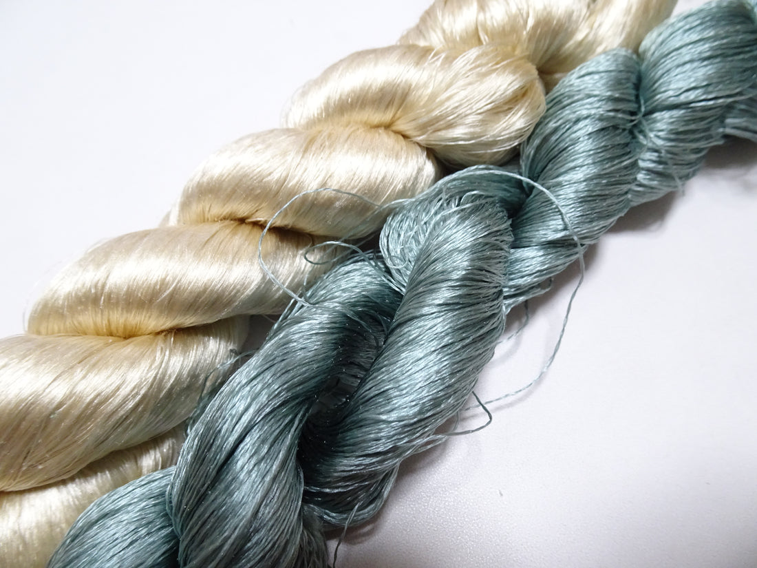 Japanese Vintage Twisted Silk Thread 2sets Embroidery 17399