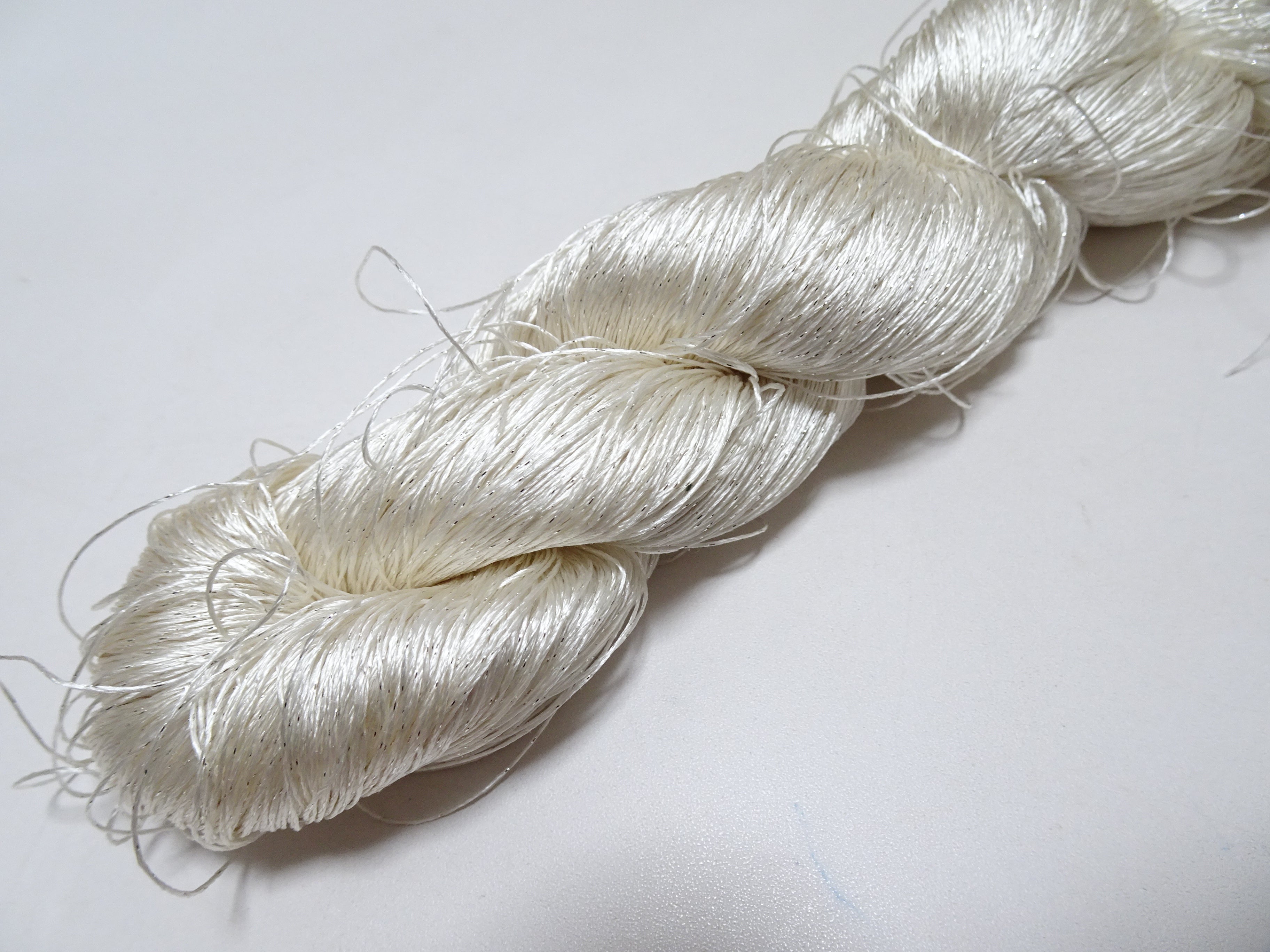 Japanese Vintage High Class Rare Silk Thread Mixture of Silver embroidery 14663