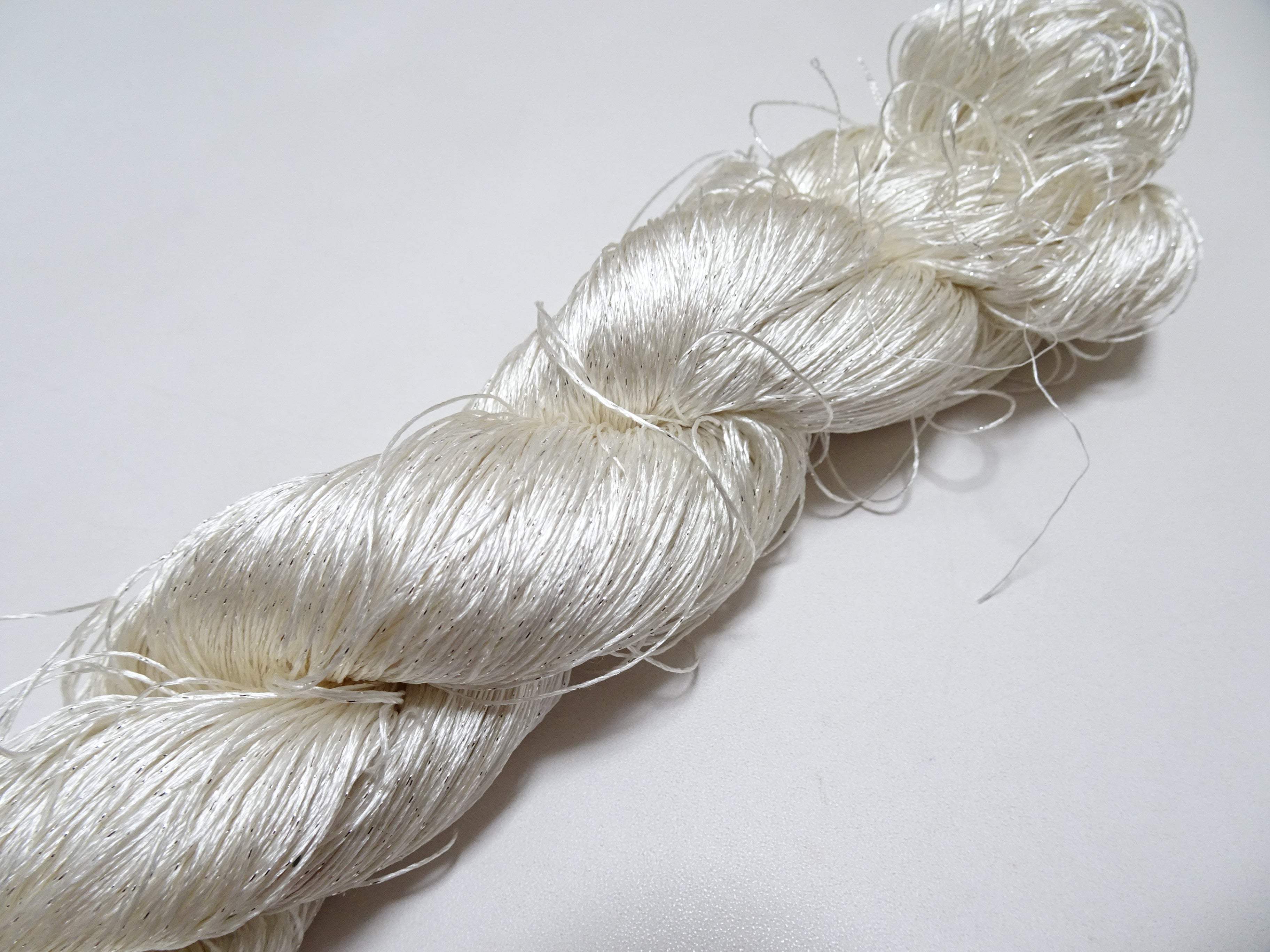 Japanese Vintage High Class Rare Silk Thread Mixture of Silver embroidery 14663