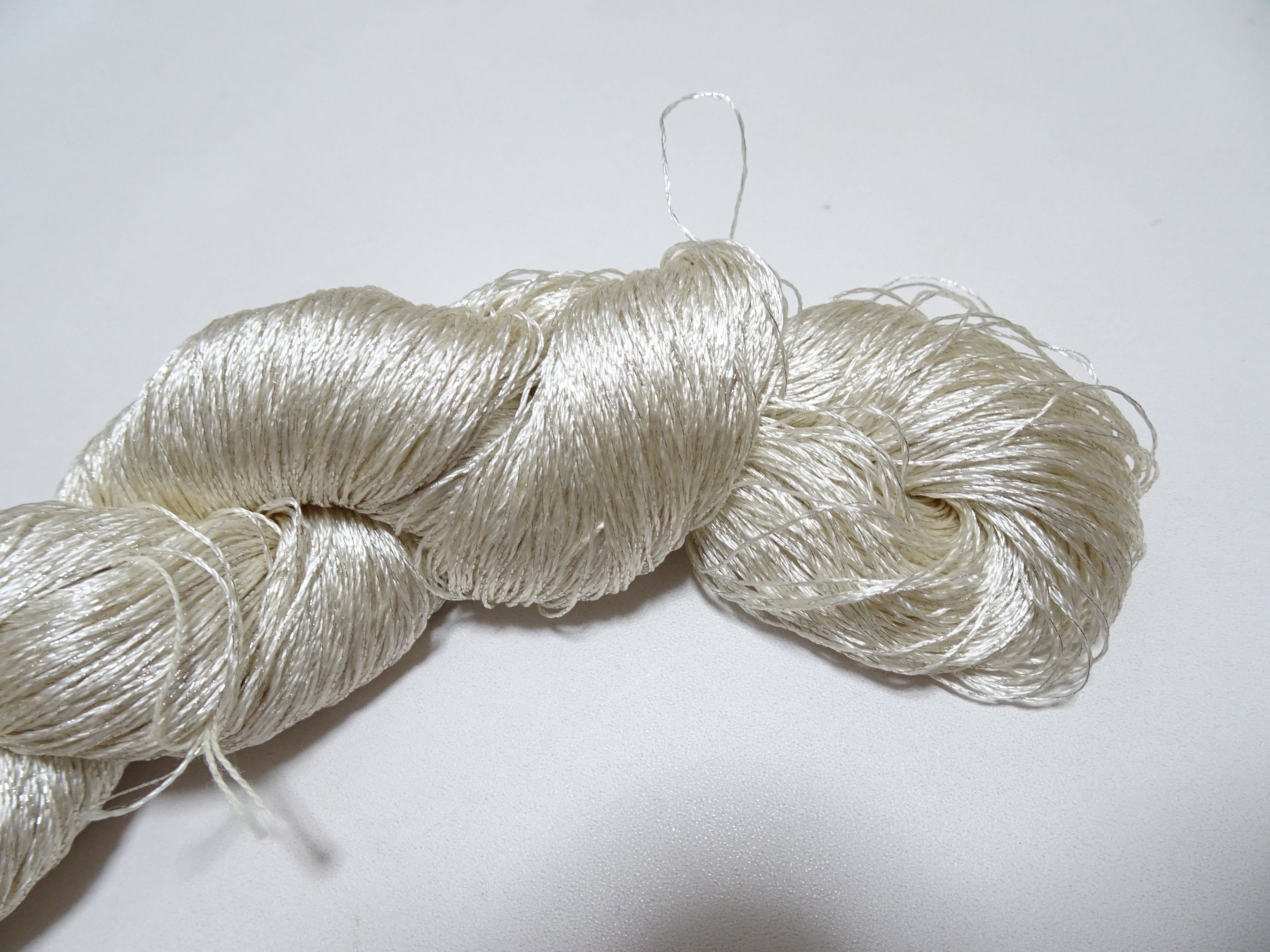 Japanese Vintage High Class Rare Silk Thread Mixture of Silver embroidery 14664