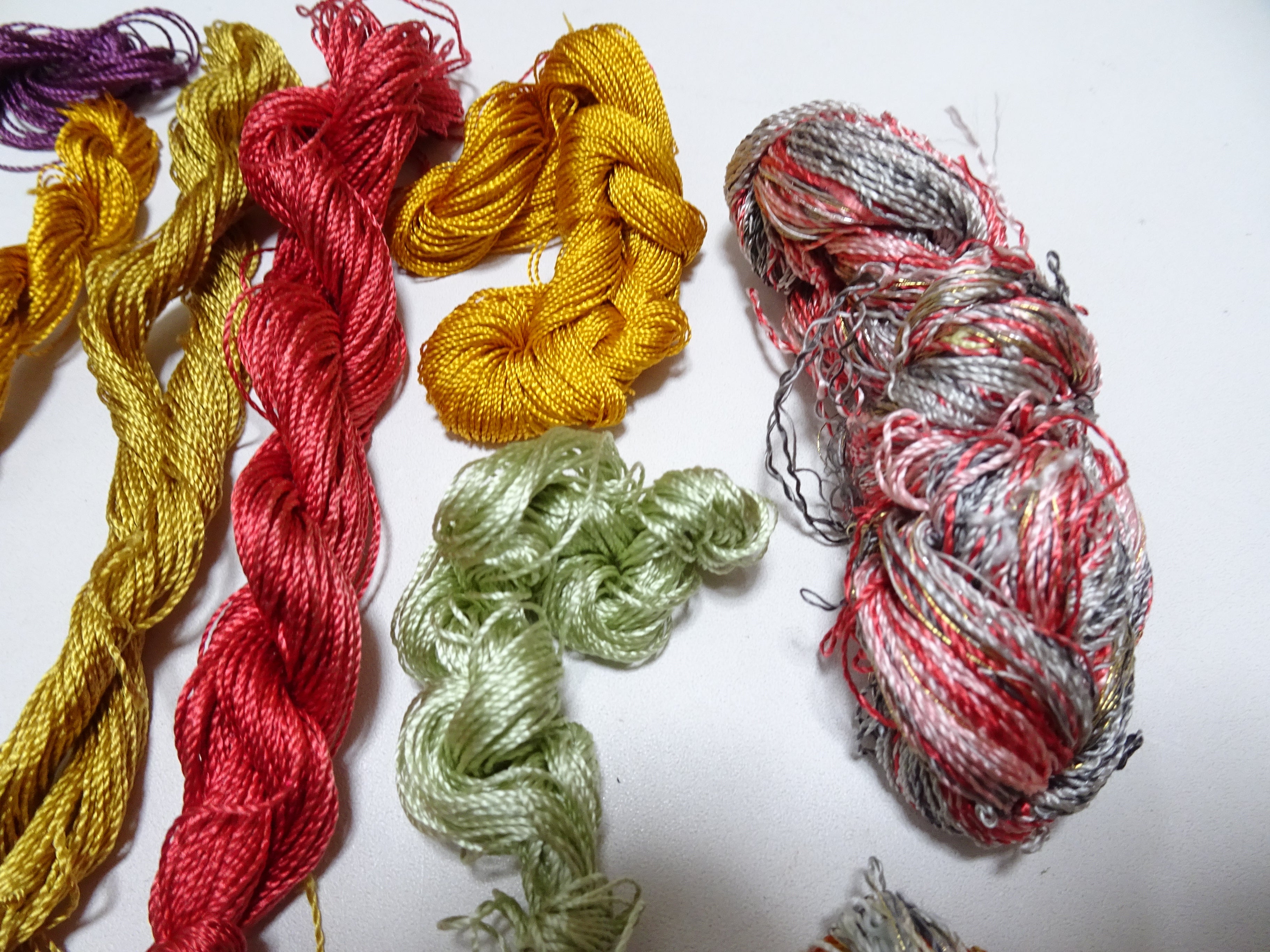 Japanese Vintage Strong Twisted Silk Thread 11sets Embroidery & Weaving 16158