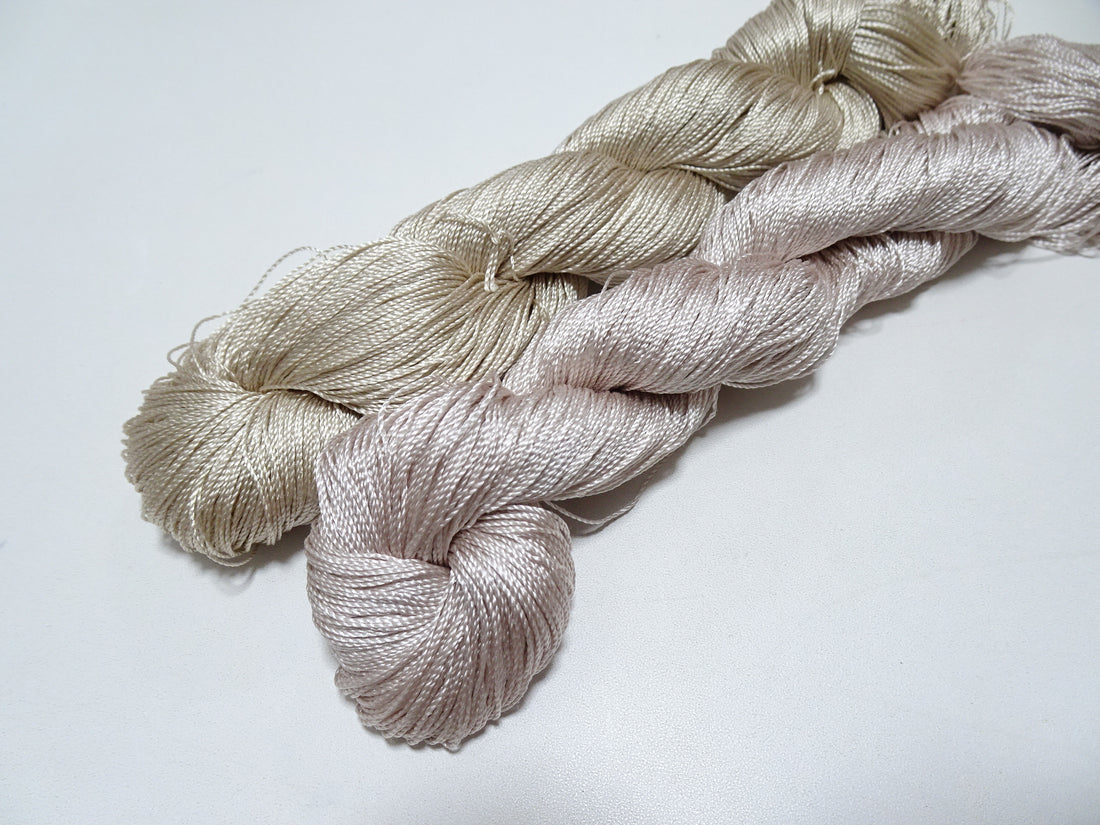 Japanese Vintage Strong Twisted Silk Thread 2sets Embroidery & Weaving 14498