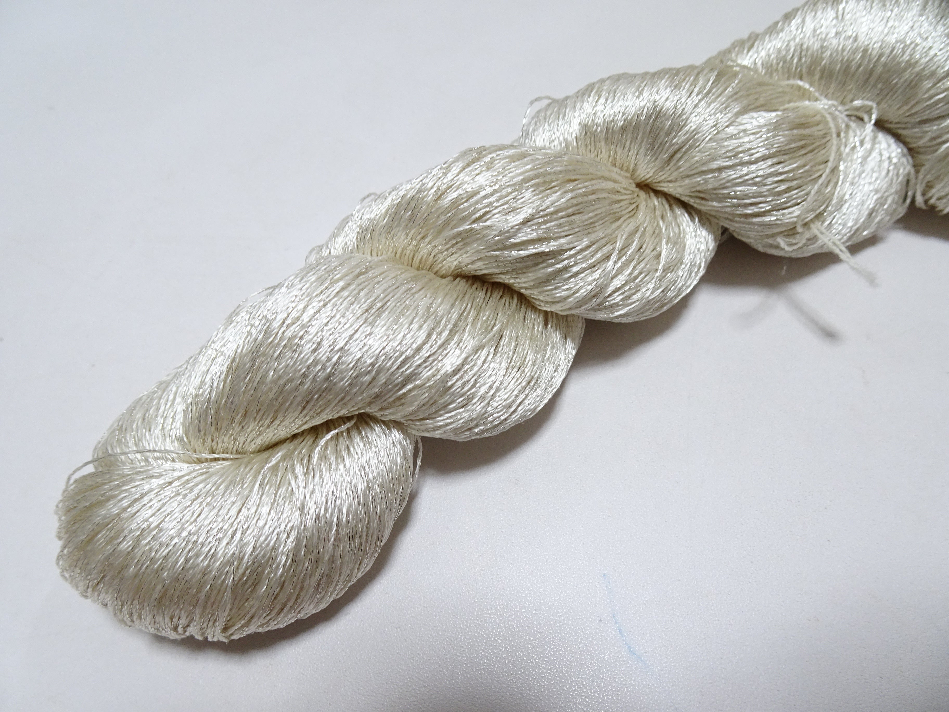 Japanese Vintage High Class Rare Silk Thread Mixture of Silver embroidery 14664