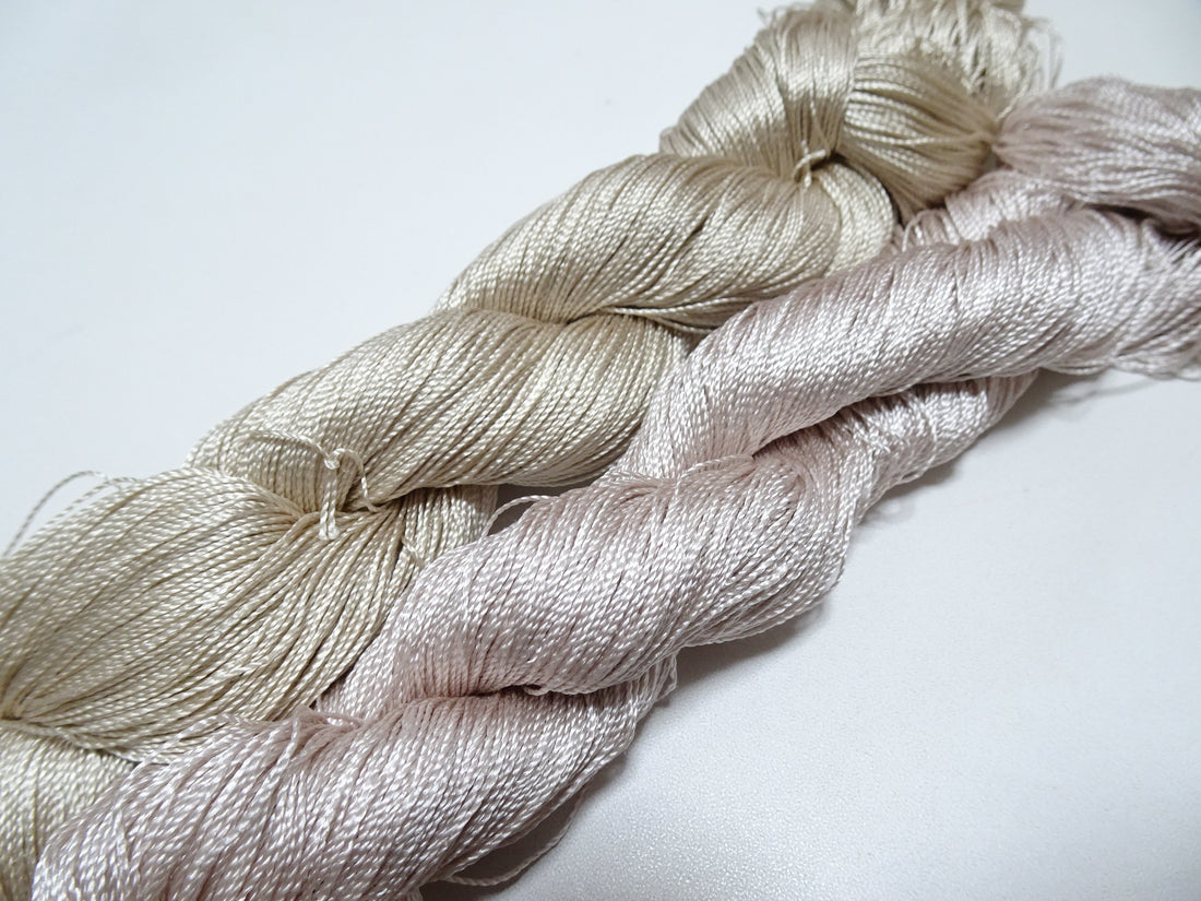 Japanese Vintage Strong Twisted Silk Thread 2sets Embroidery & Weaving 14498