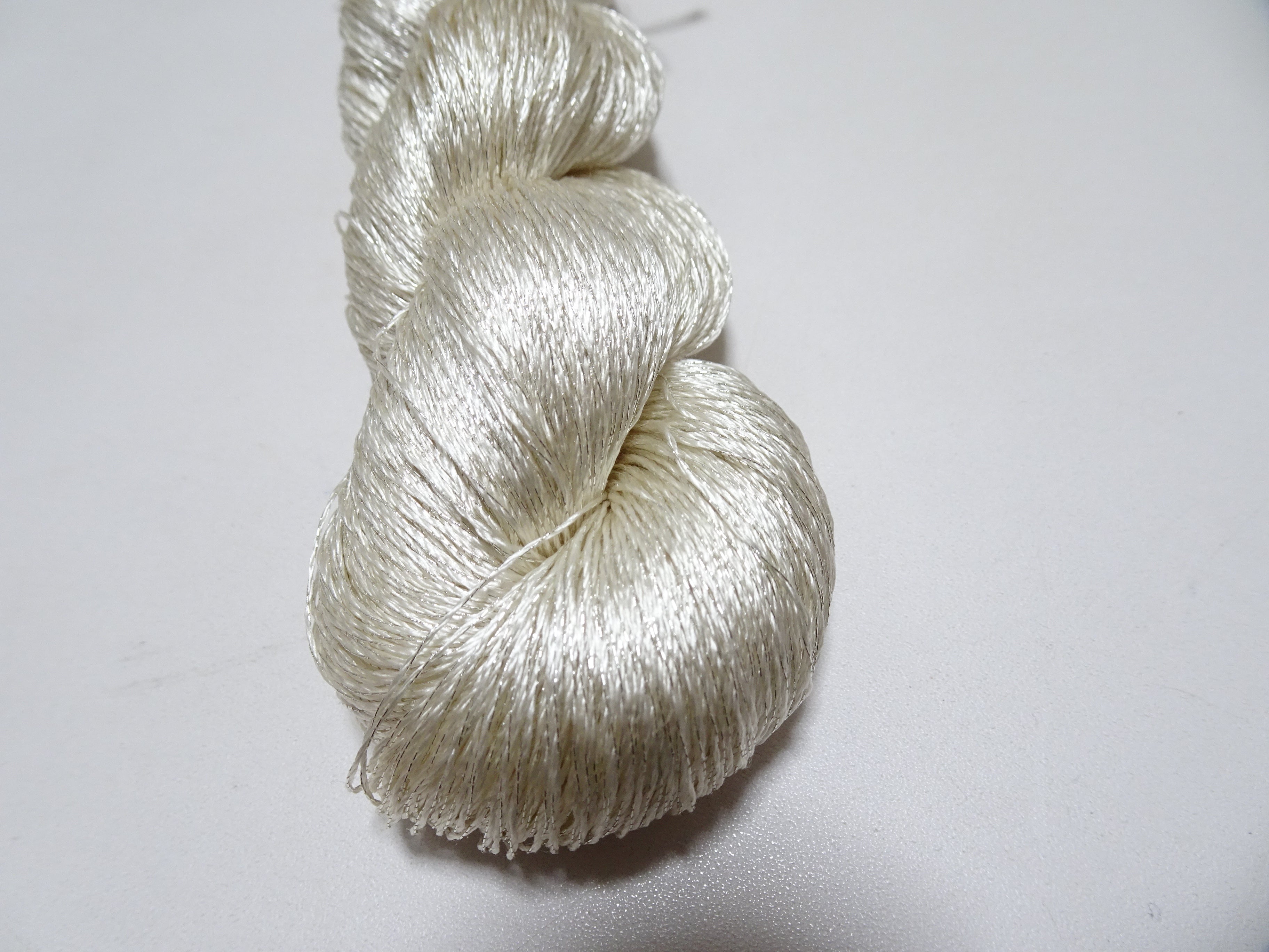 Japanese Vintage High Class Rare Silk Thread Mixture of Silver embroidery 14664