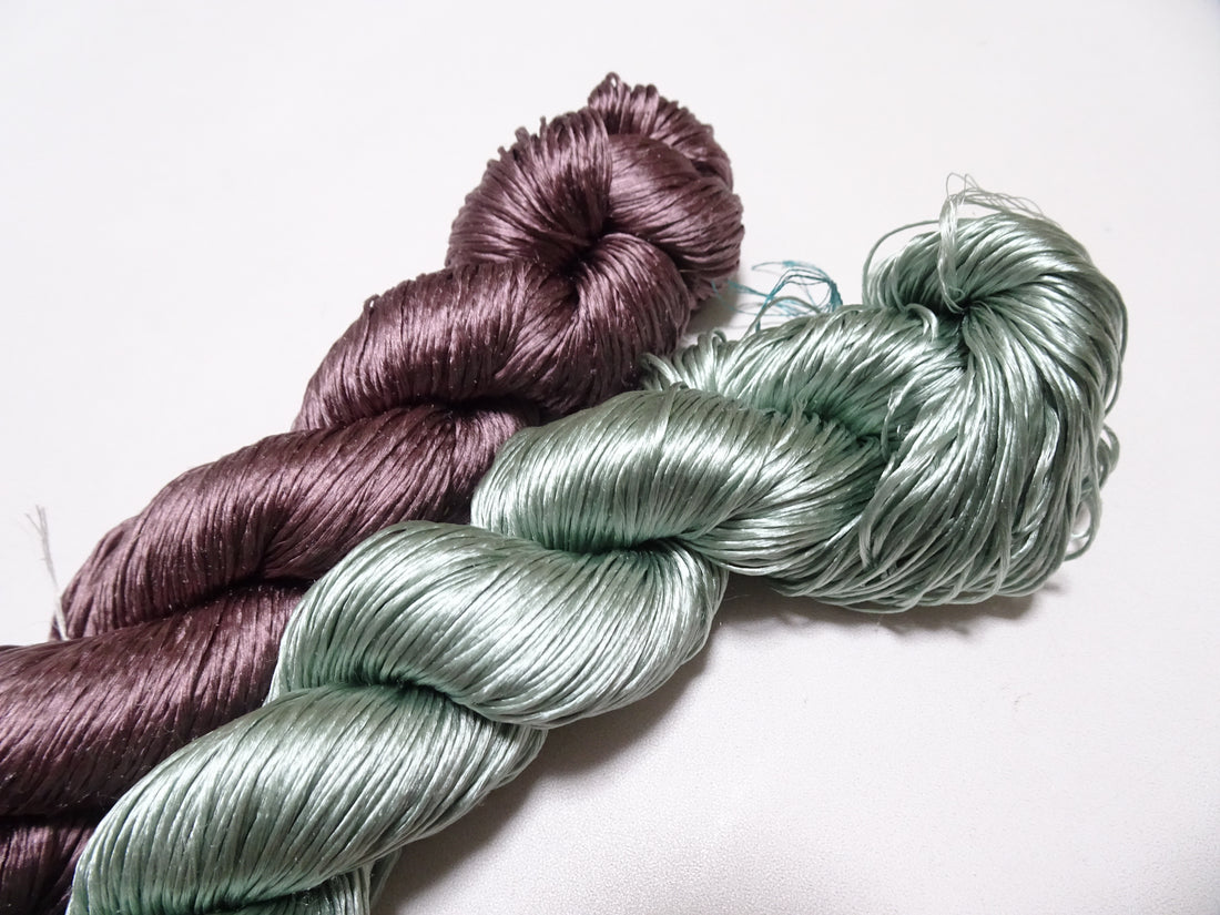 Japanese Vintage Loose Twisted Silk Thread 2sets Embroidery 18251
