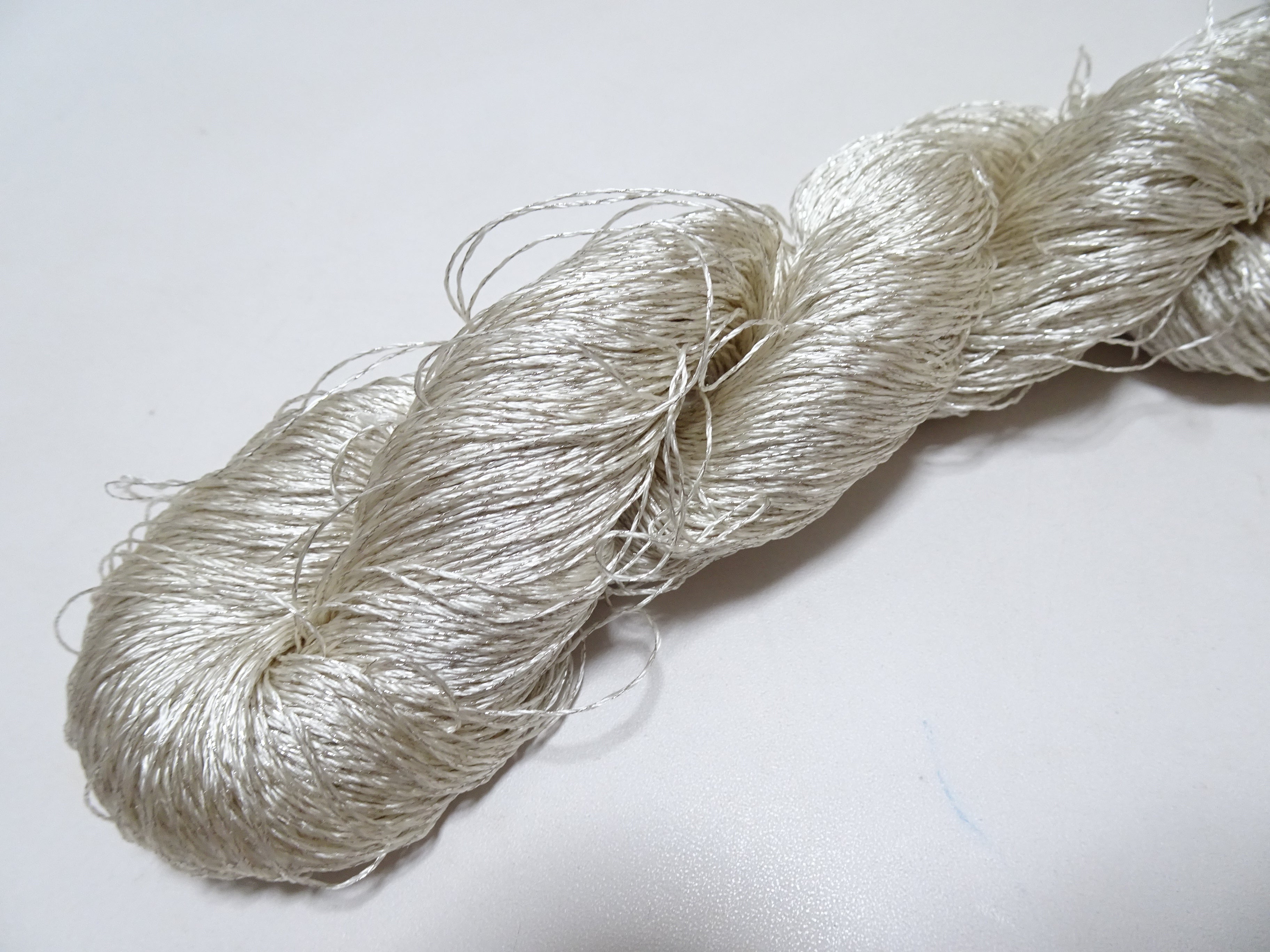 Japanese Vintage High Class Rare Silk Thread Mixture of Silver embroidery 14665