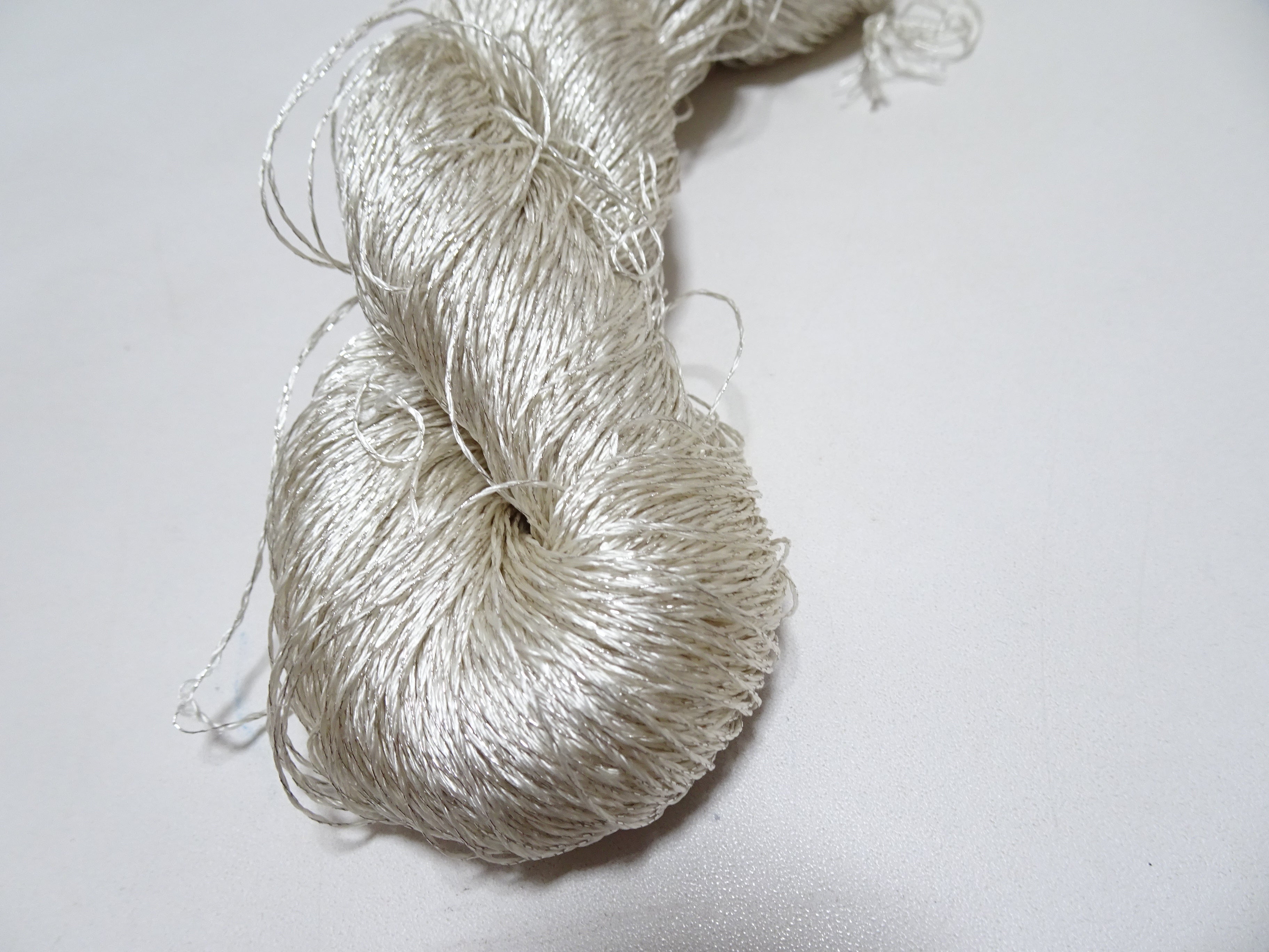 Japanese Vintage High Class Rare Silk Thread Mixture of Silver embroidery 14665