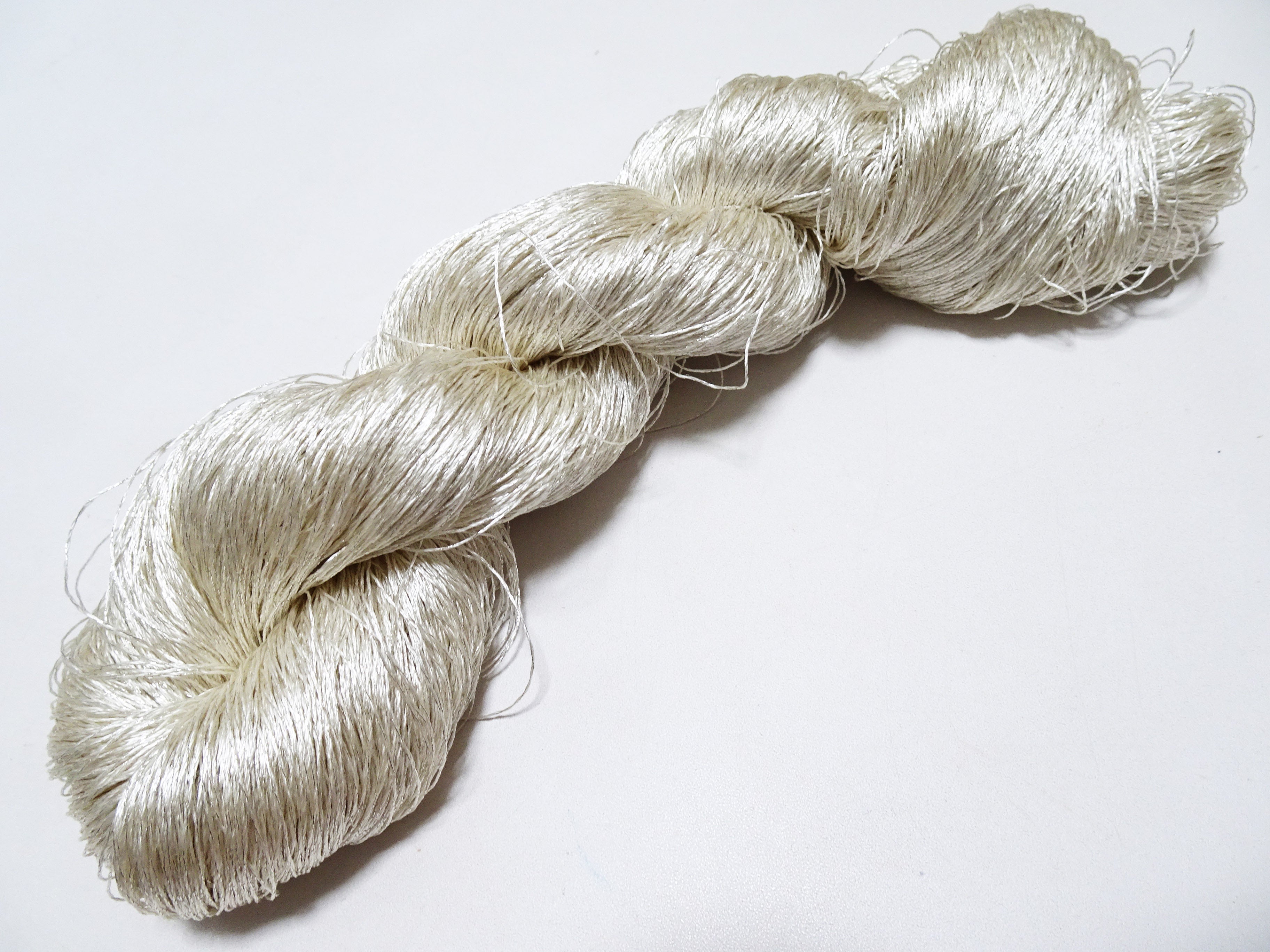 Japanese Vintage High Class Rare Silk Thread Mixture of Silver embroidery 16160