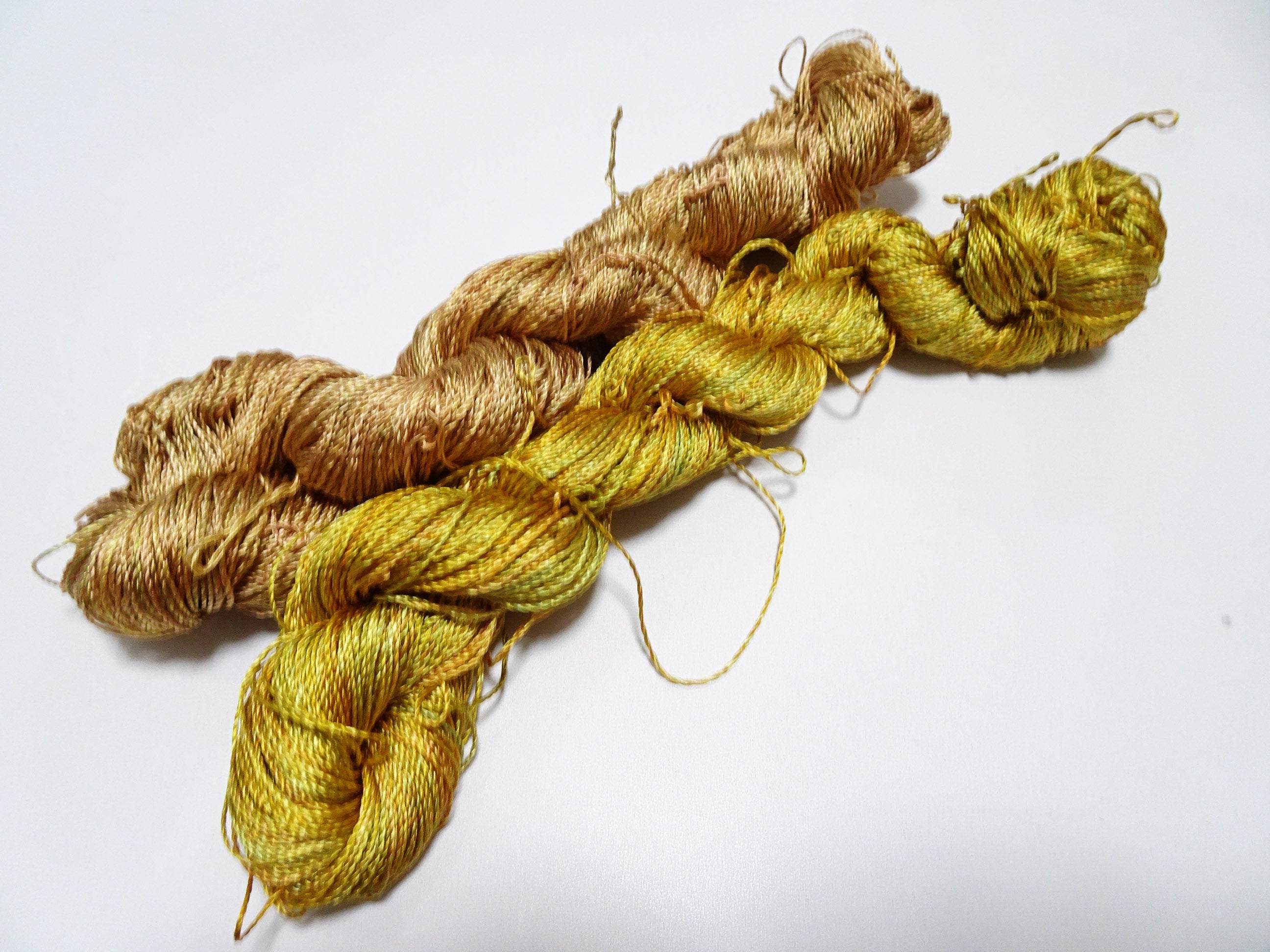 Japanese Vintage Strong Twisted Silk Thread 2sets Embroidery & Weaving 14500