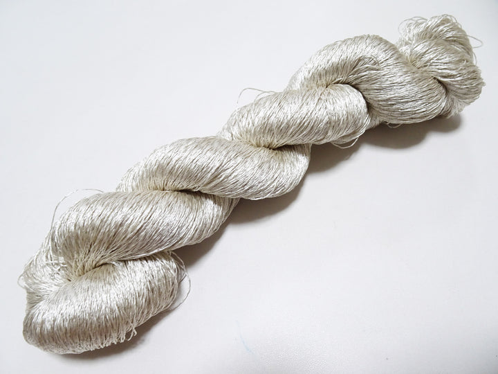 Japanese Vintage High Class Rare Silk Thread Mixture of Silver embroidery 14666