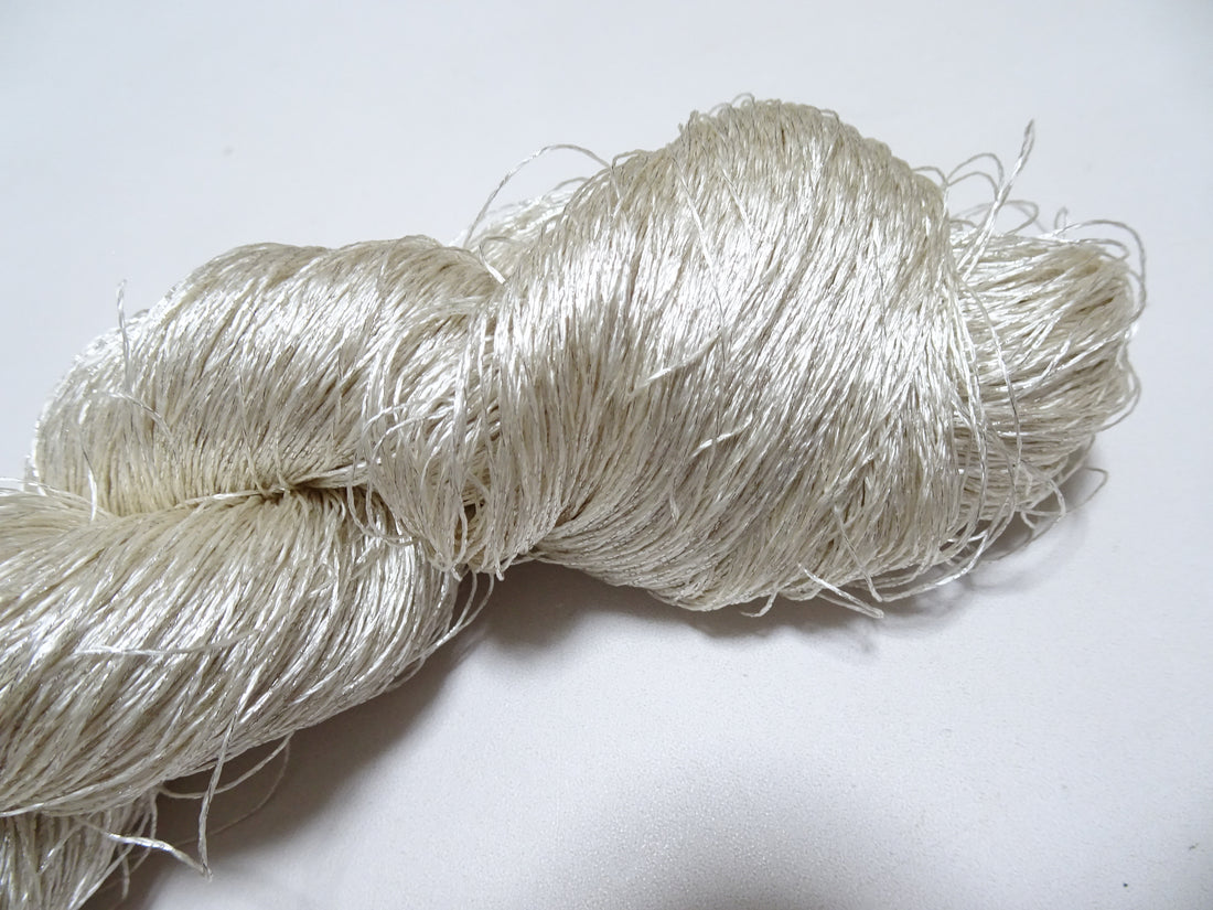 Japanese Vintage High Class Rare Silk Thread Mixture of Silver embroidery 16160