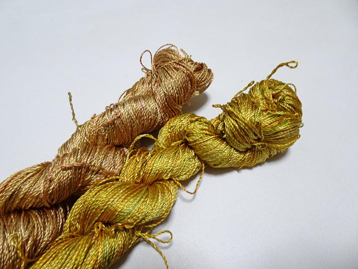 Japanese Vintage Strong Twisted Silk Thread 2sets Embroidery & Weaving 14500