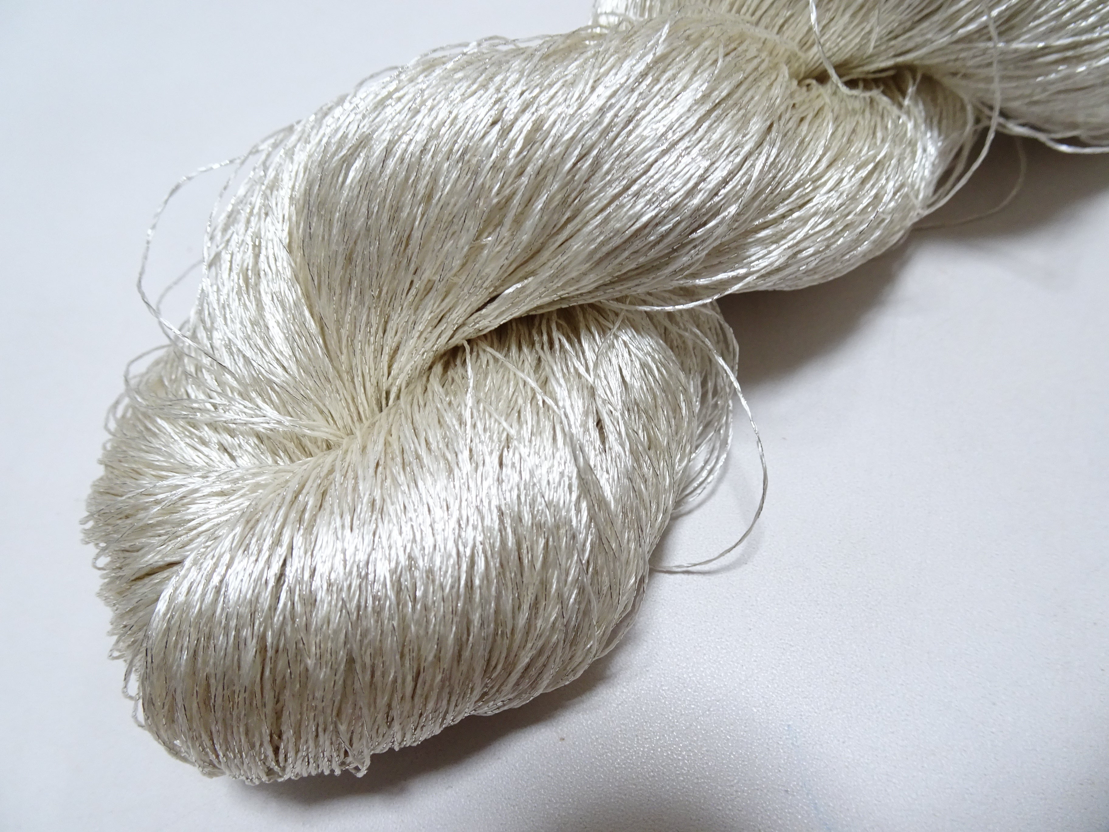 Japanese Vintage High Class Rare Silk Thread Mixture of Silver embroidery 16160