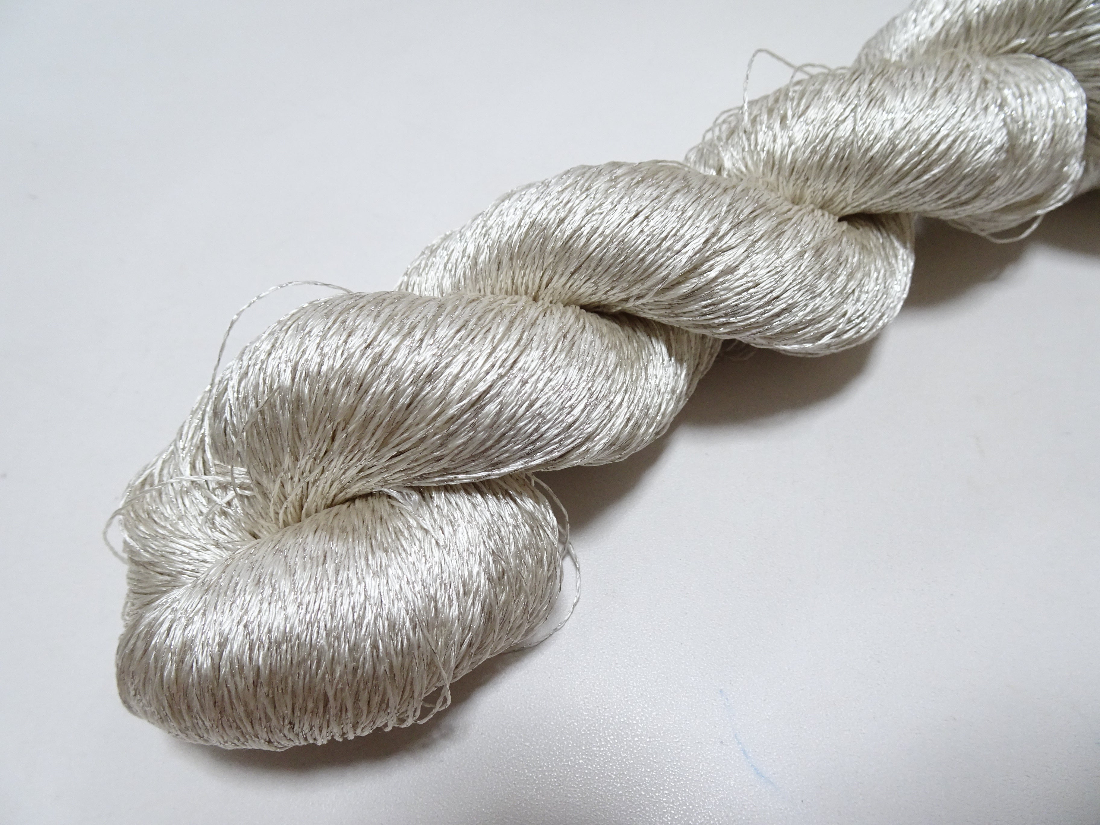 Japanese Vintage High Class Rare Silk Thread Mixture of Silver embroidery 14666
