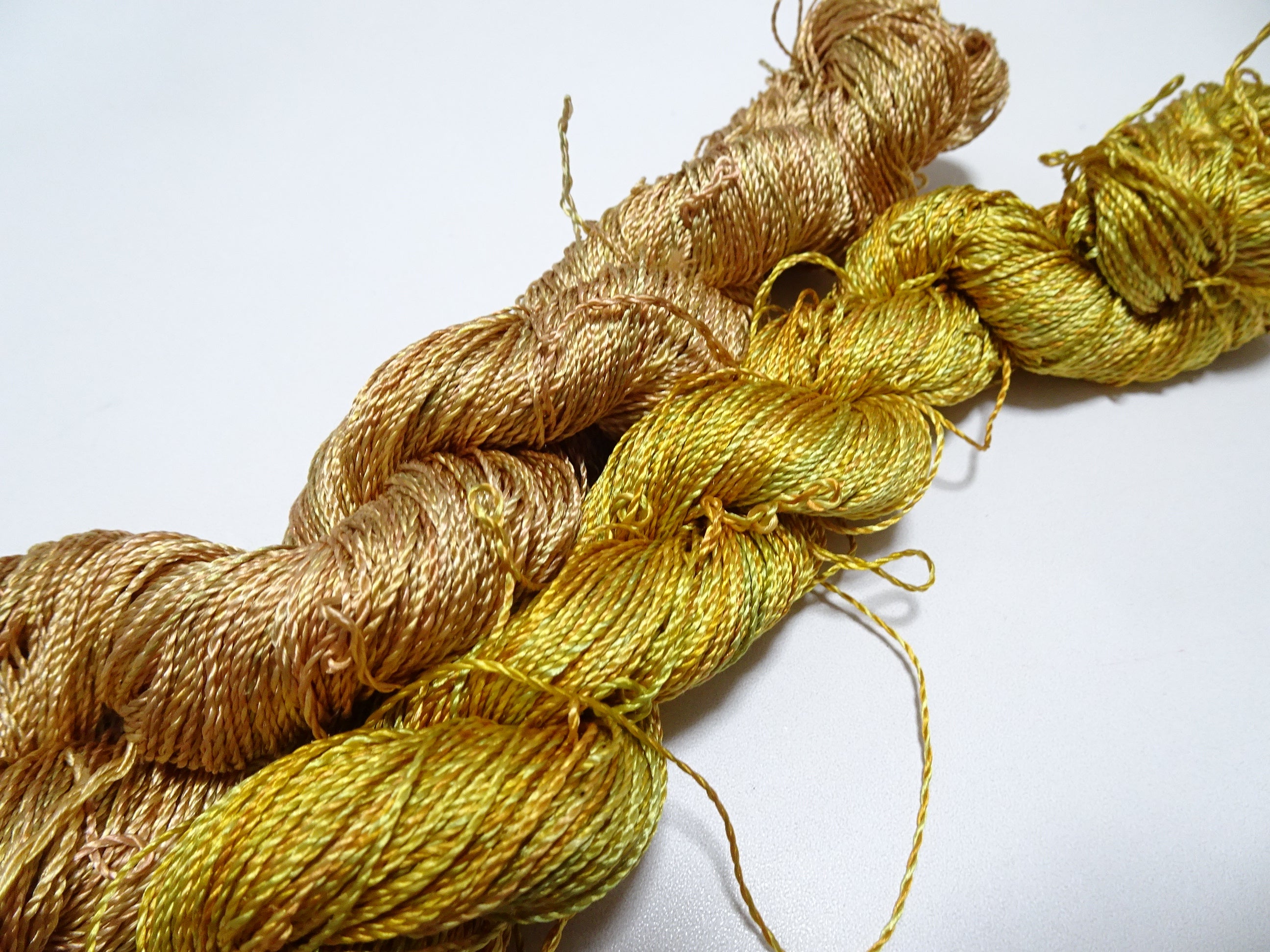 Japanese Vintage Strong Twisted Silk Thread 2sets Embroidery & Weaving 14500