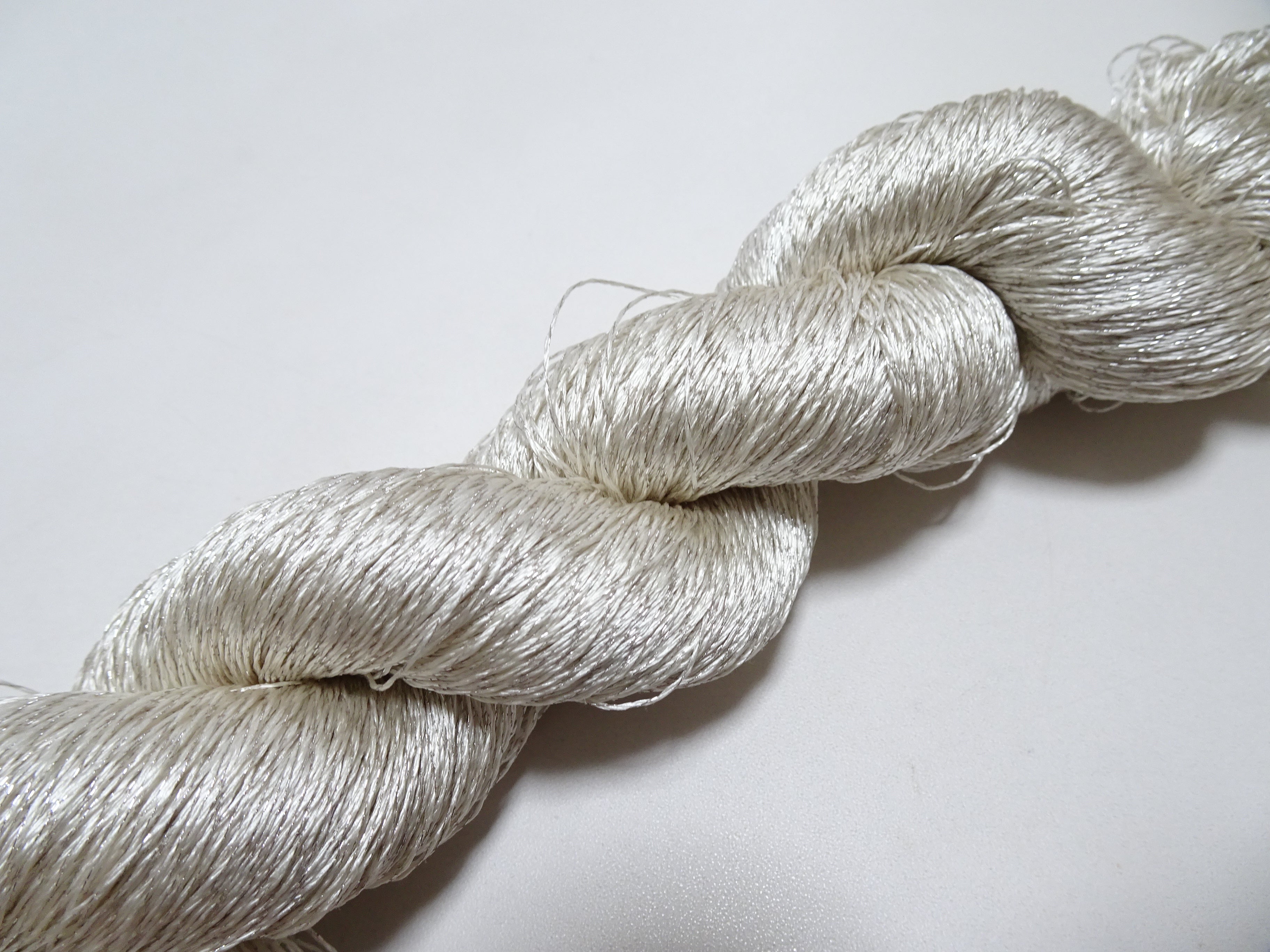 Japanese Vintage High Class Rare Silk Thread Mixture of Silver embroidery 14666