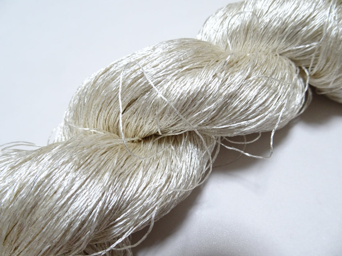 Japanese Vintage High Class Rare Silk Thread Mixture of Silver embroidery 16160