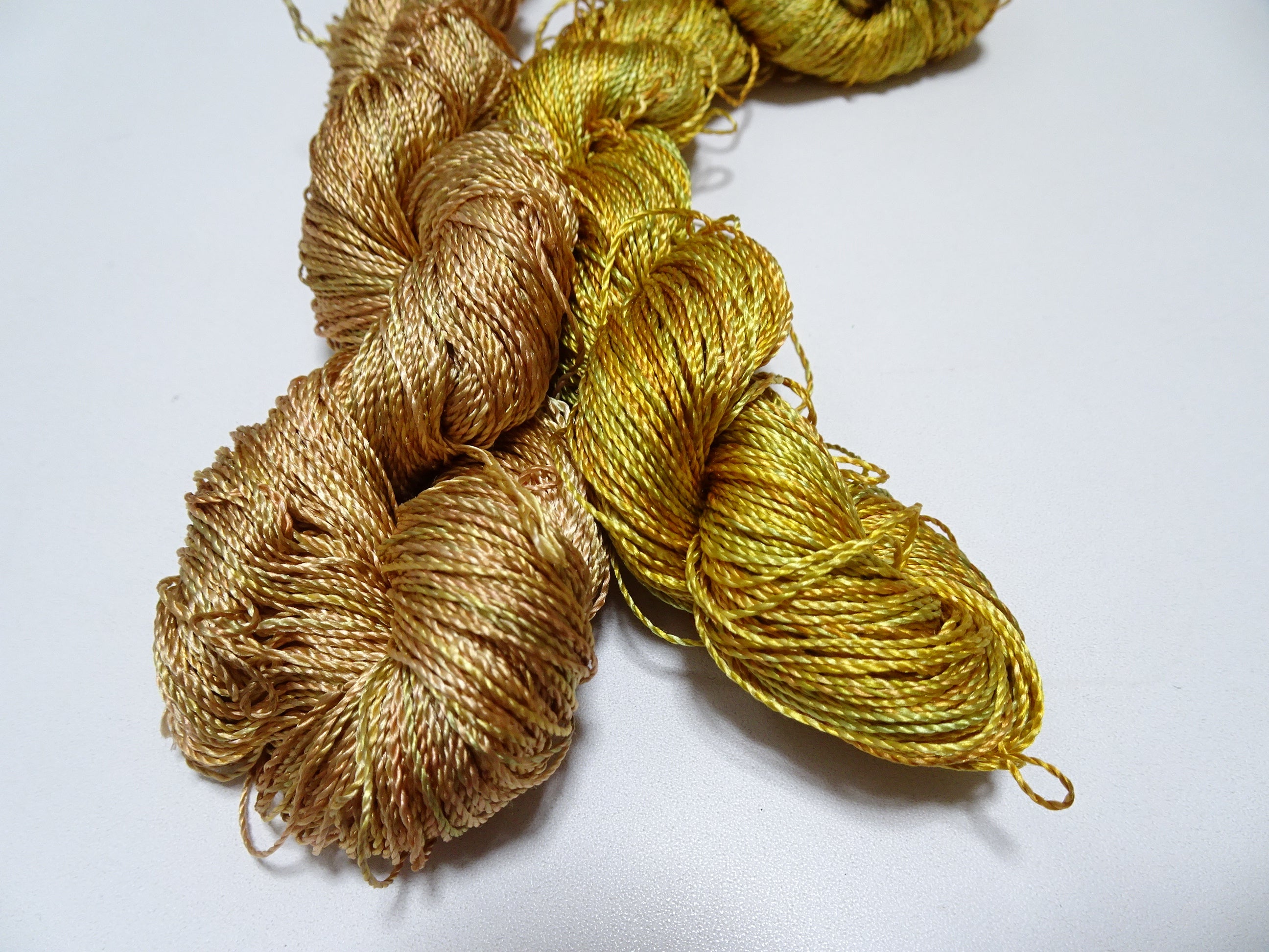 Japanese Vintage Strong Twisted Silk Thread 2sets Embroidery & Weaving 14500