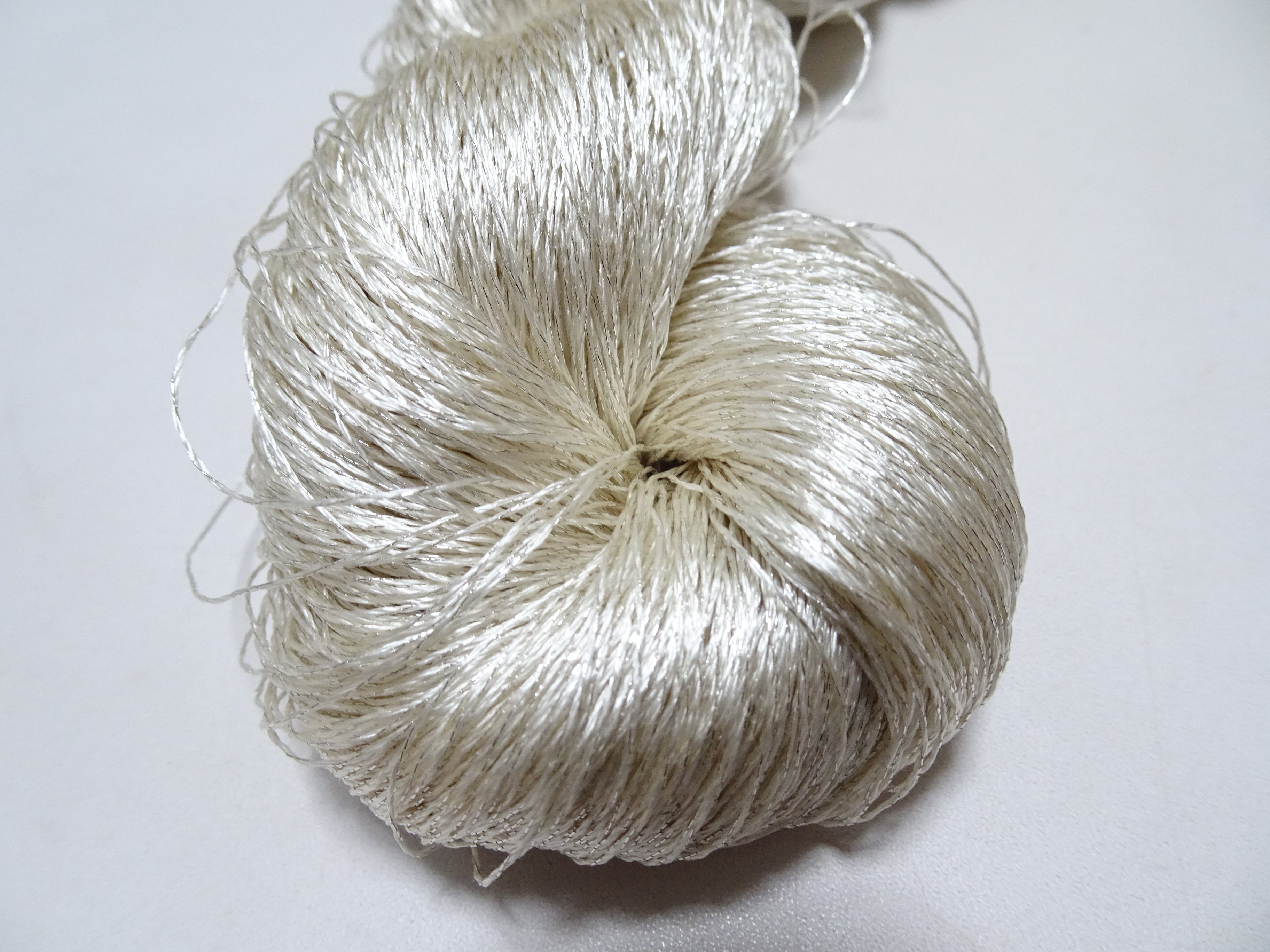 Japanese Vintage High Class Rare Silk Thread Mixture of Silver embroidery 16160