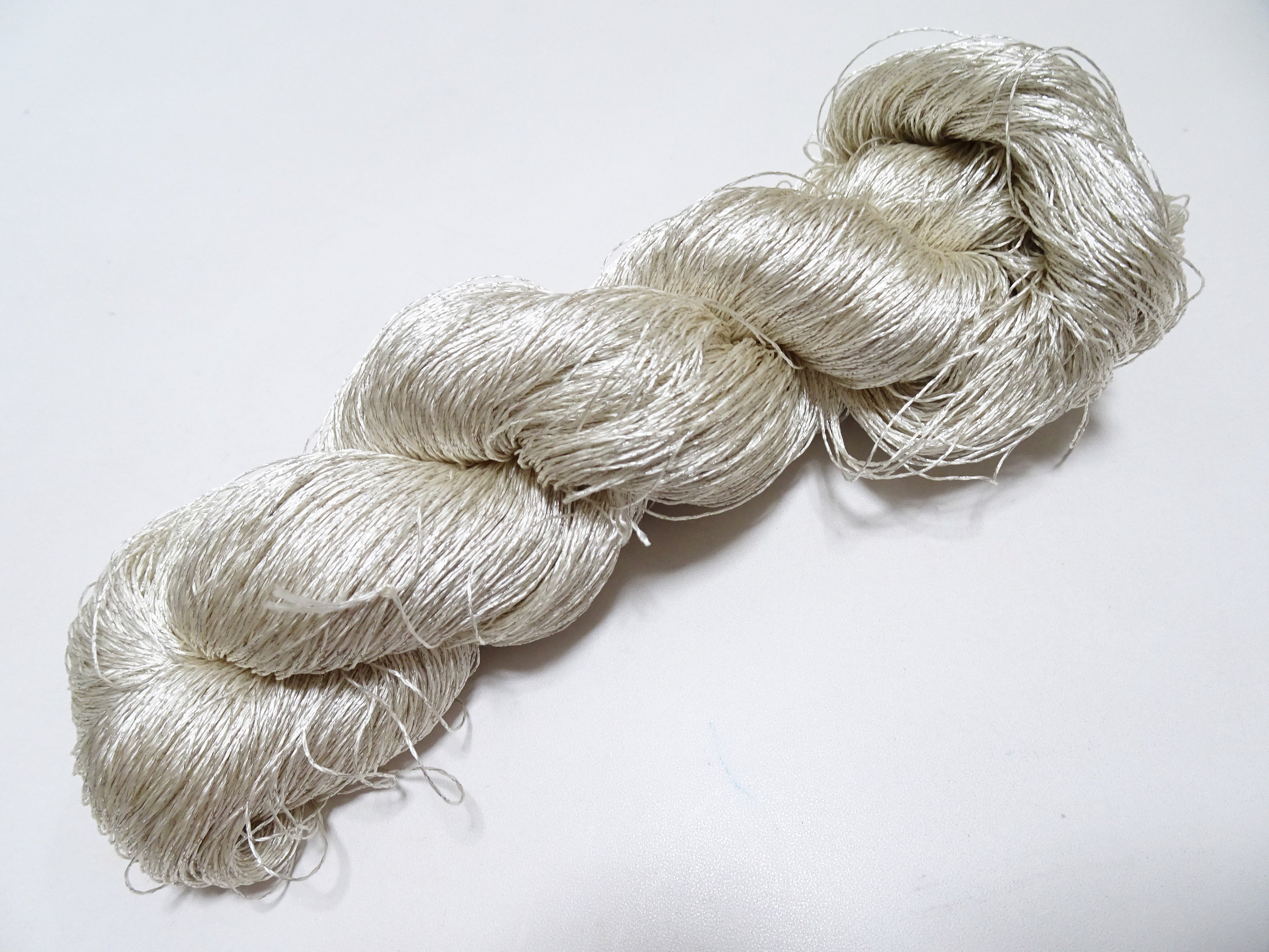 Japanese Vintage High Class Rare Silk Thread Mixture of Silver embroidery 14667