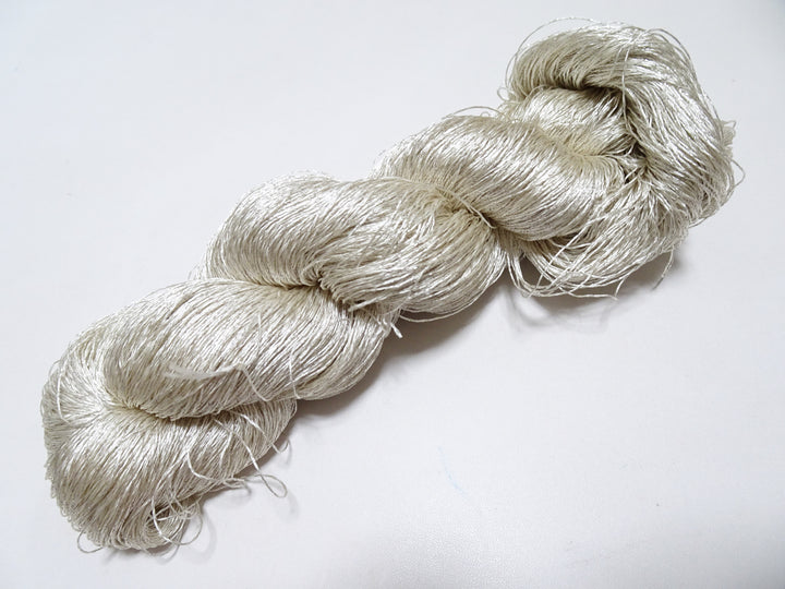 Japanese Vintage High Class Rare Silk Thread Mixture of Silver embroidery 14667