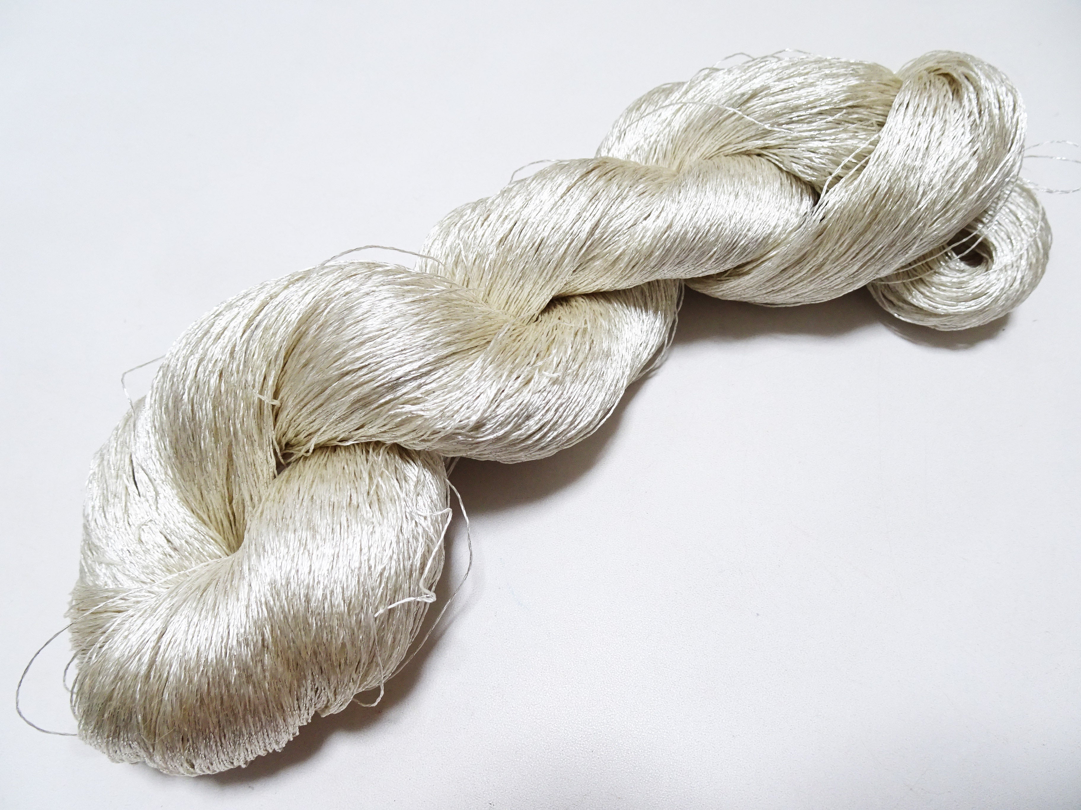 Japanese Vintage High Class Rare Silk Thread Mixture of Silver embroidery 16161