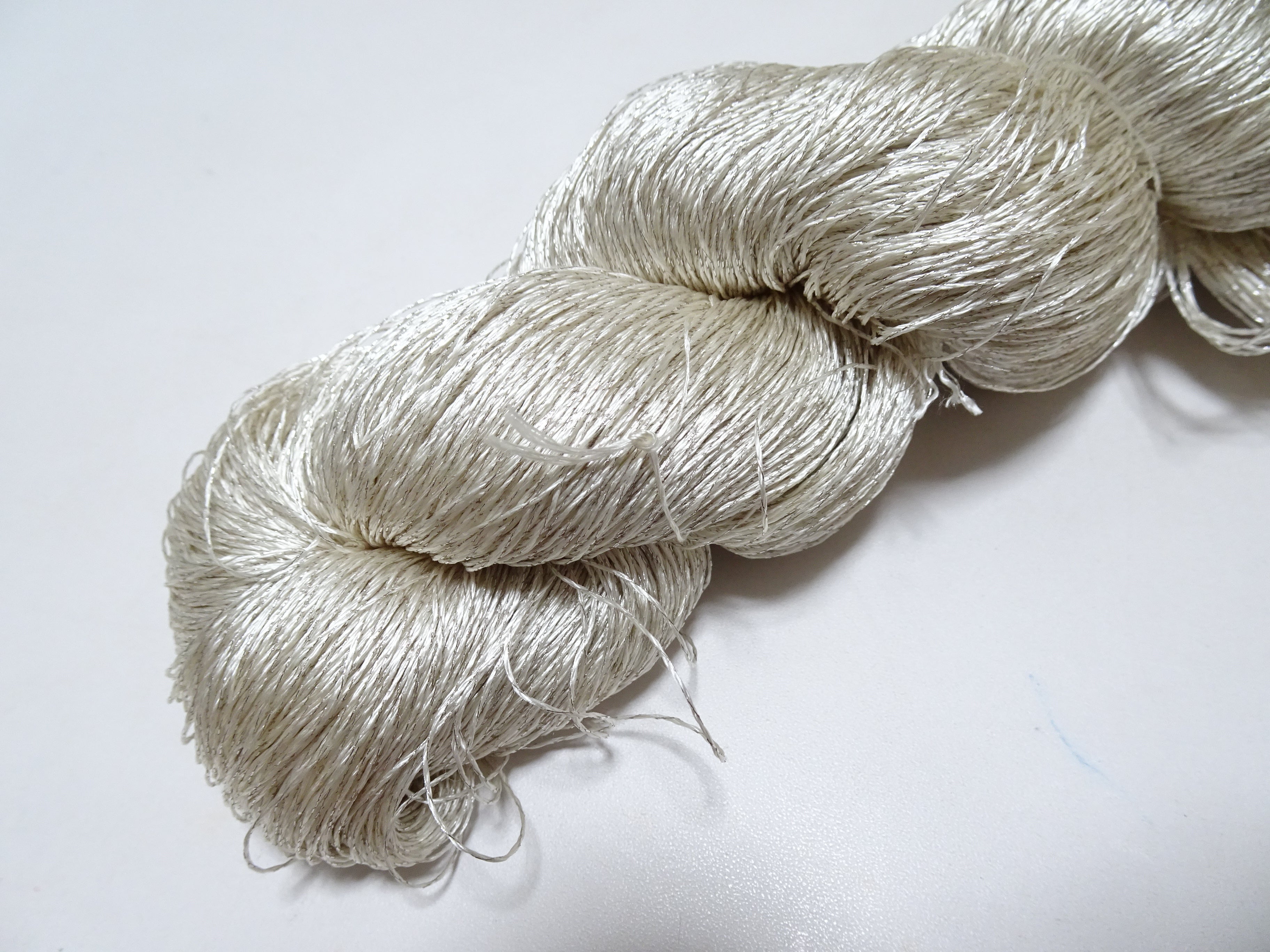 Japanese Vintage High Class Rare Silk Thread Mixture of Silver embroidery 14667