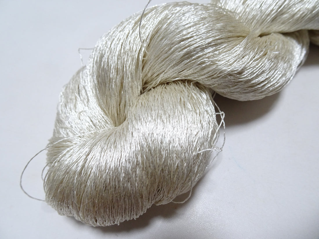 Japanese Vintage High Class Rare Silk Thread Mixture of Silver embroidery 16161