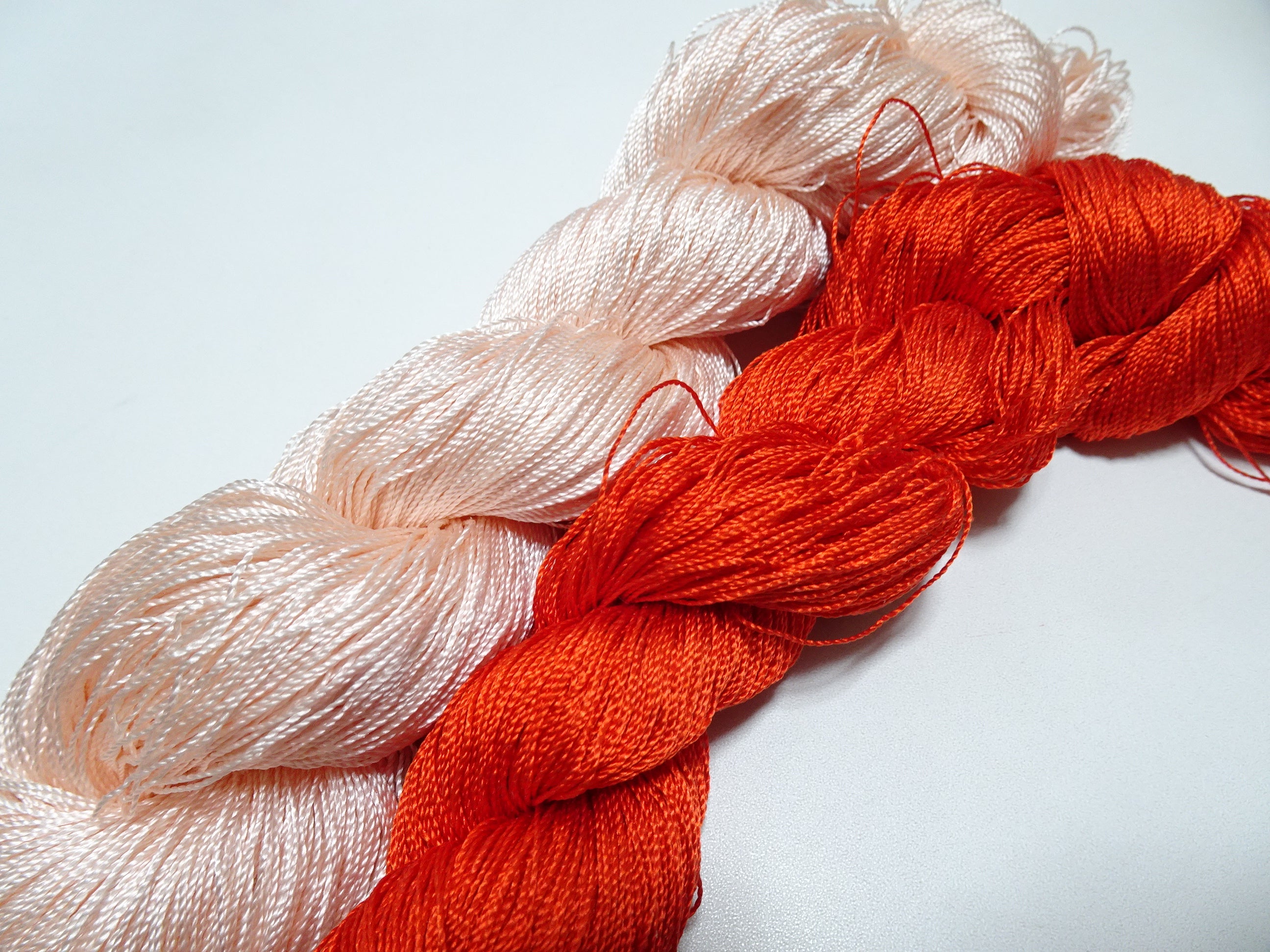 Japanese Vintage Strong Twisted Silk Thread 2sets Embroidery & Weaving 14501