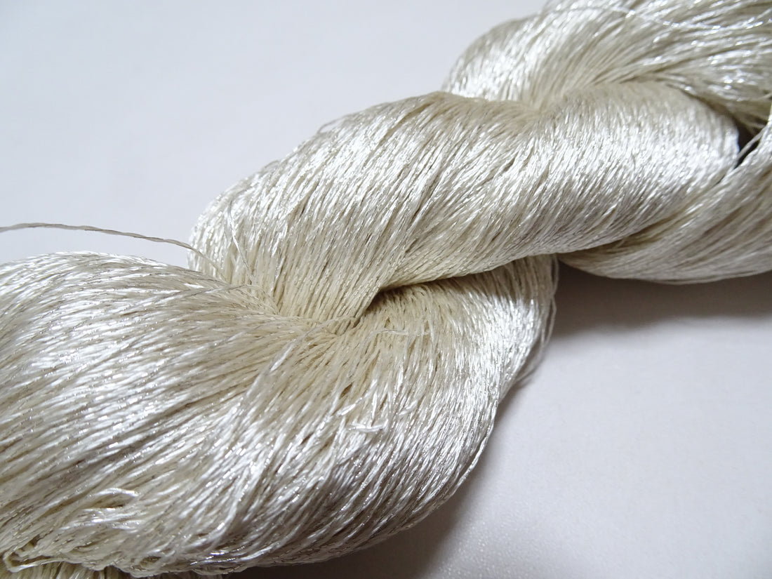 Japanese Vintage High Class Rare Silk Thread Mixture of Silver embroidery 16161