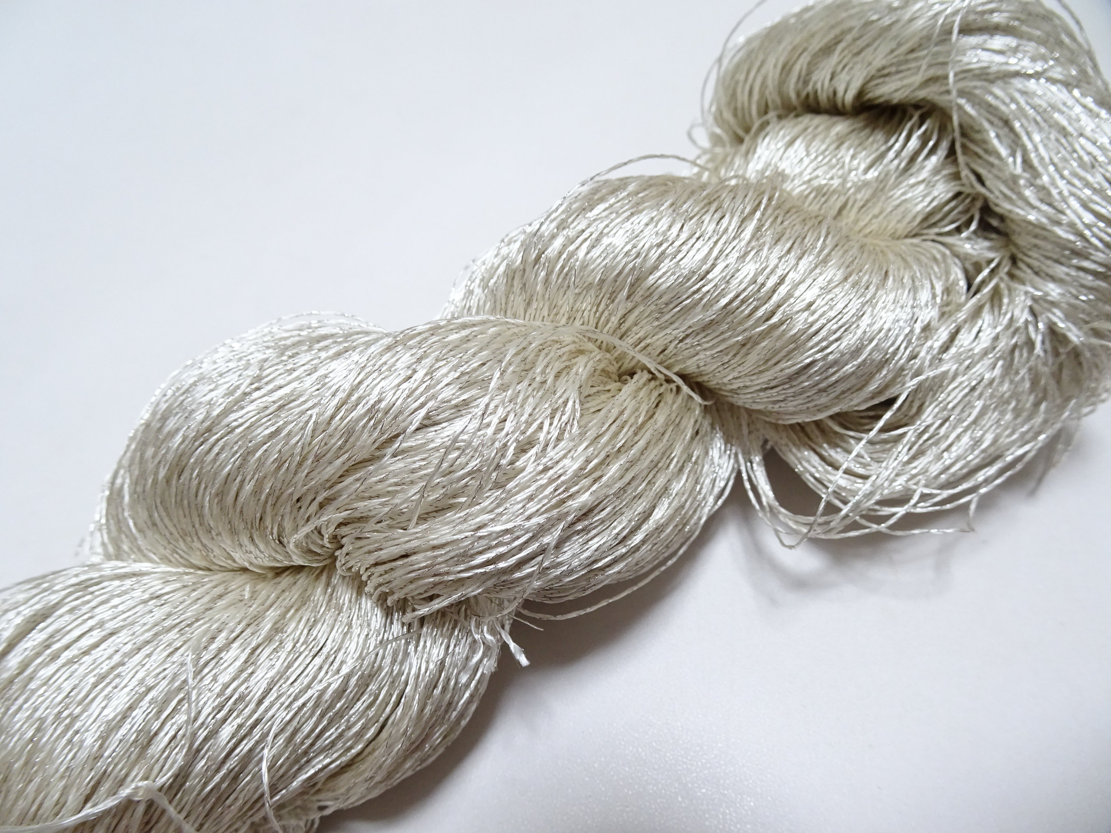 Japanese Vintage High Class Rare Silk Thread Mixture of Silver embroidery 14667