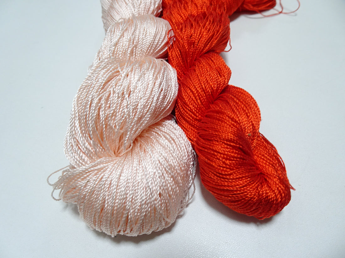 Japanese Vintage Strong Twisted Silk Thread 2sets Embroidery & Weaving 14501