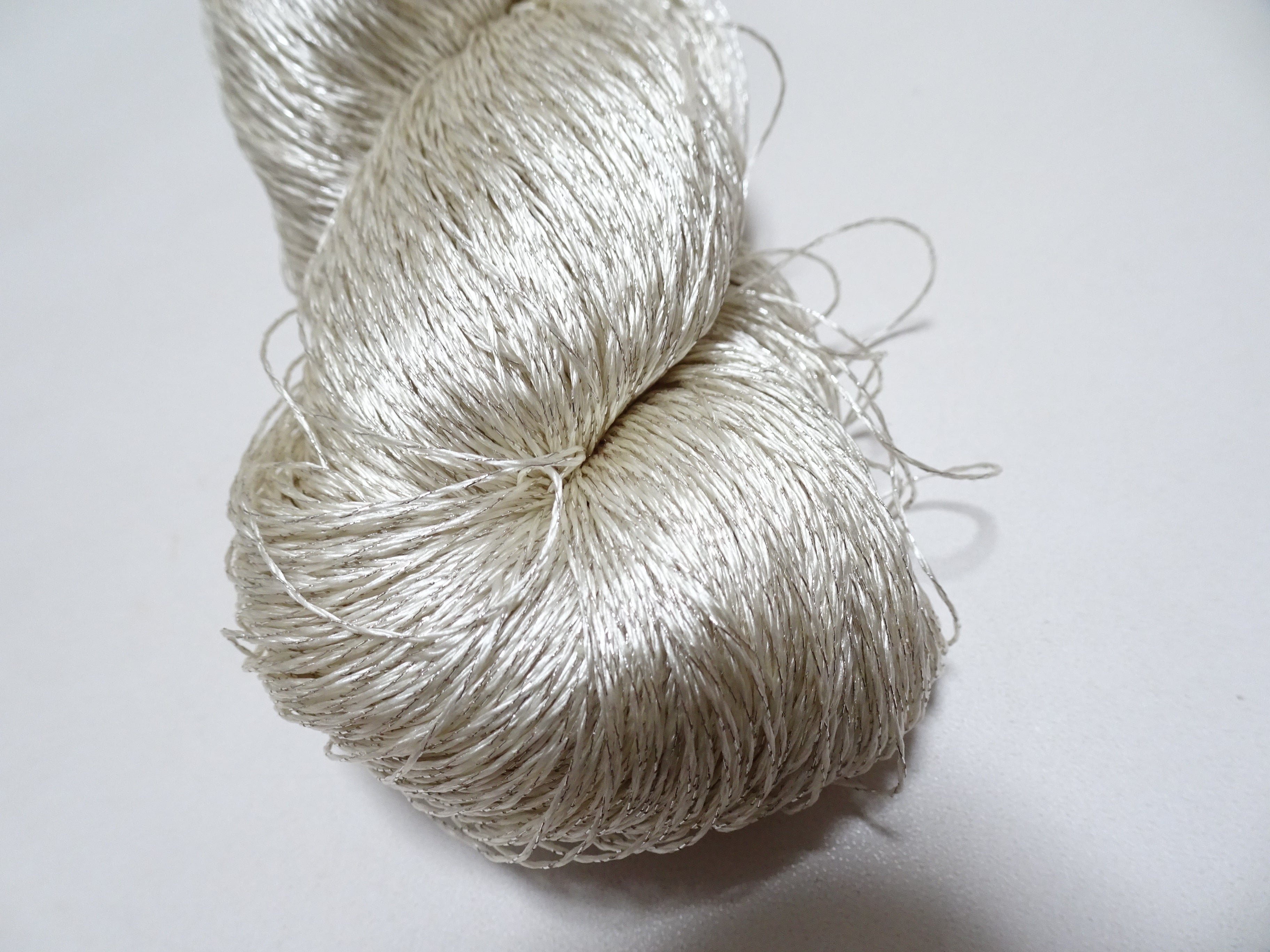 Japanese Vintage High Class Rare Silk Thread Mixture of Silver embroidery 14667