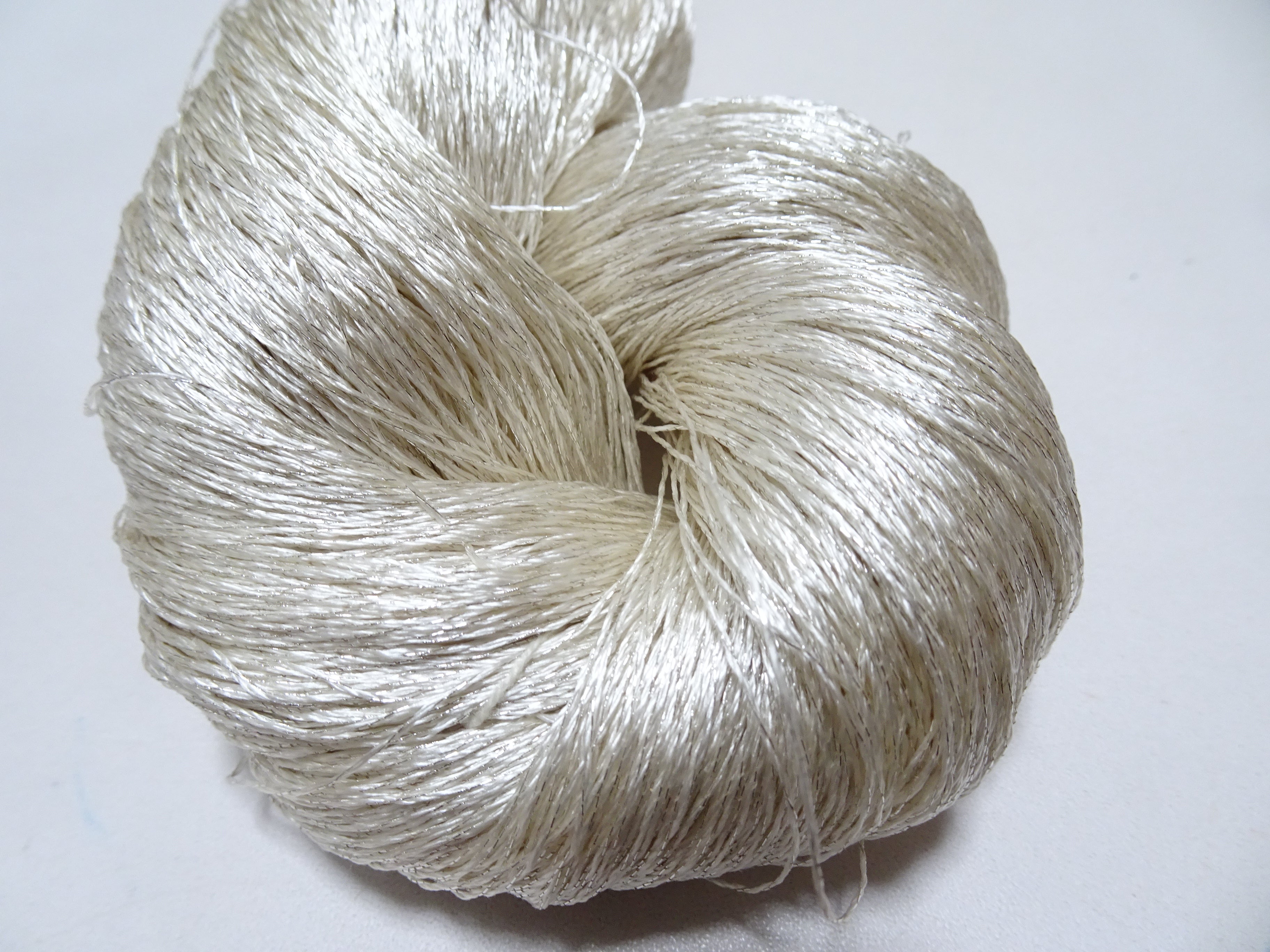Japanese Vintage High Class Rare Silk Thread Mixture of Silver embroidery 16161