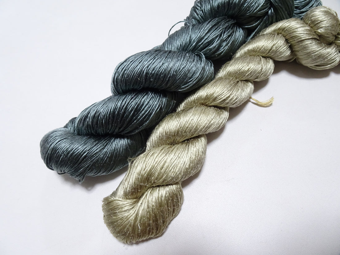 Japanese Vintage Loose Twisted Silk Thread 2sets Embroidery 18254