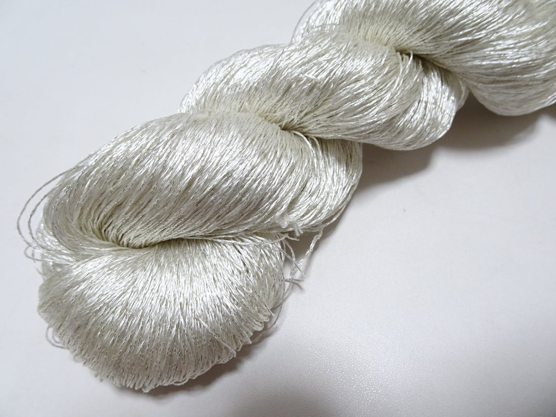 Japanese Vintage High Class Rare Silk Thread Mixture of Silver embroidery 14668