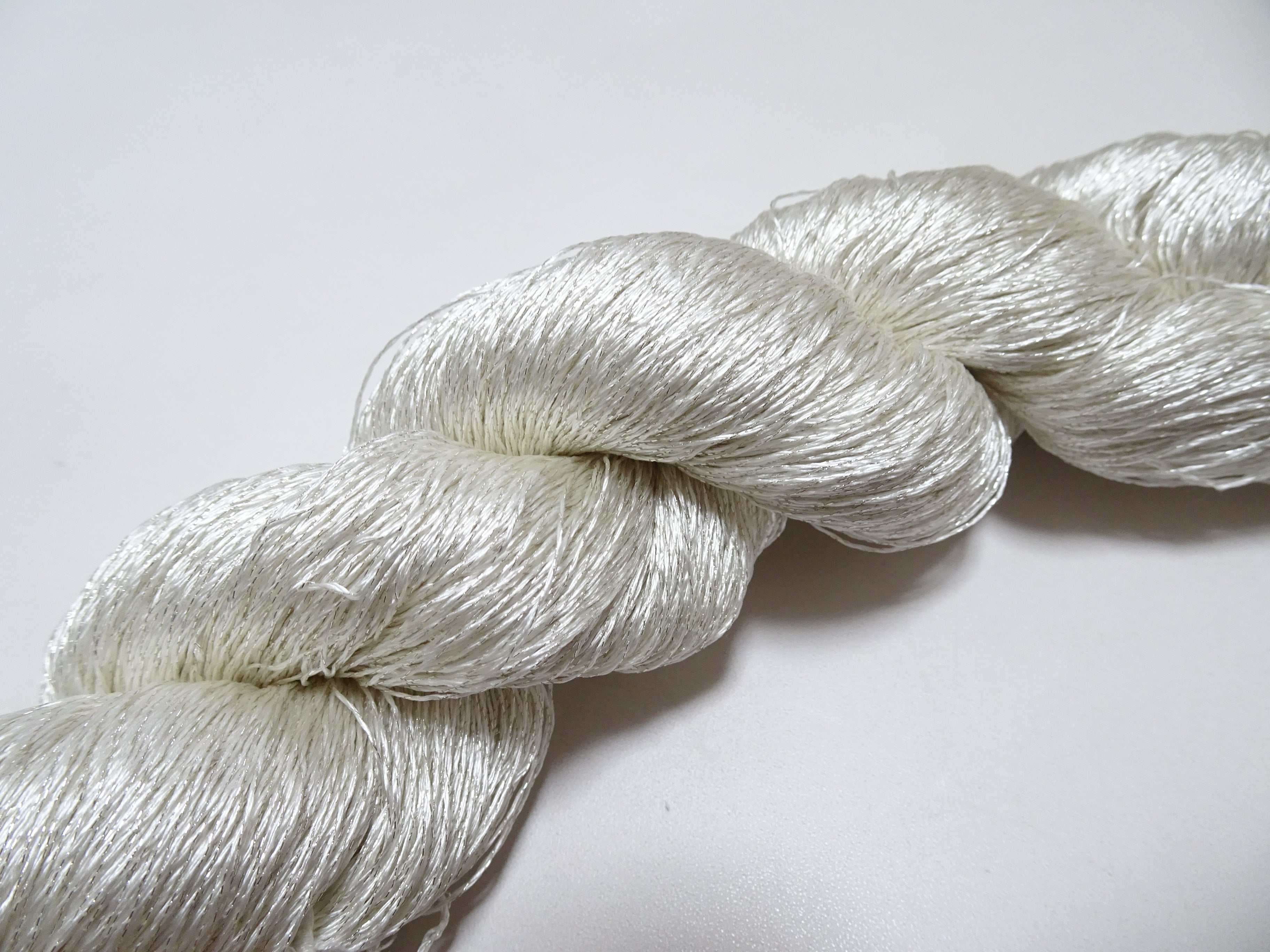 Japanese Vintage High Class Rare Silk Thread Mixture of Silver embroidery 14668