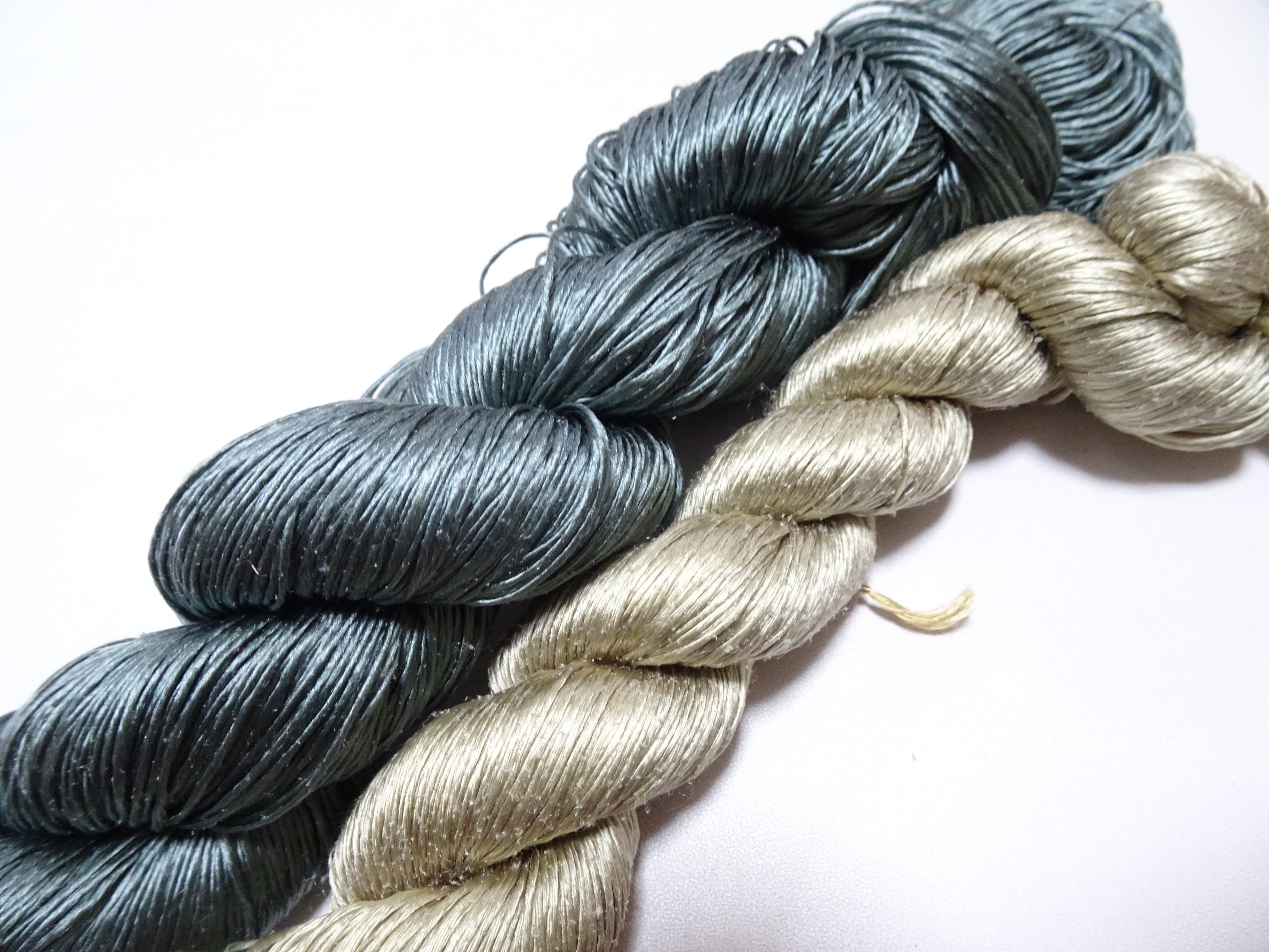 Japanese Vintage Loose Twisted Silk Thread 2sets Embroidery 18254