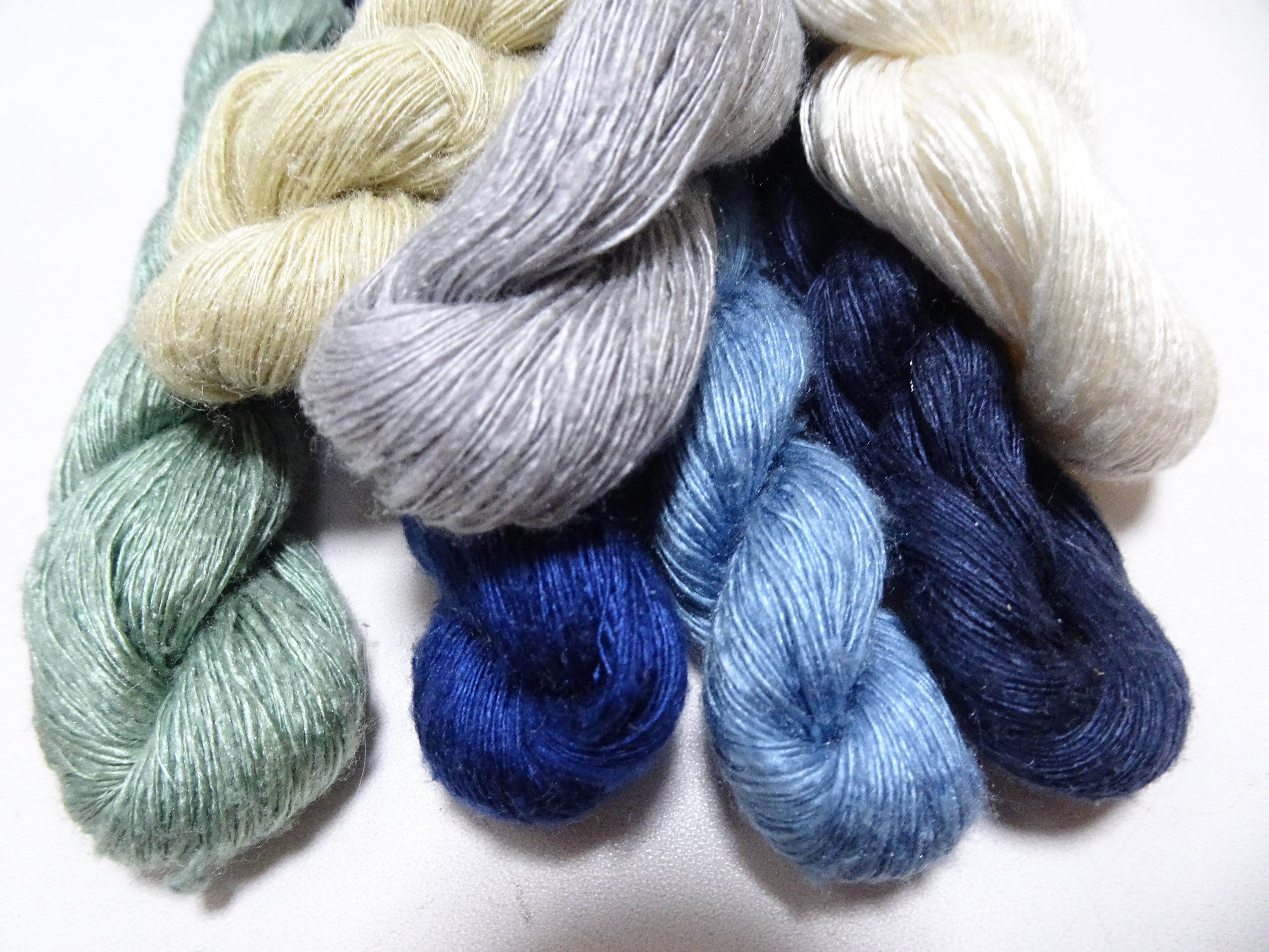 Japanese Vintage Mawata Tsumugi Fine Quality Silk Thread 7sets embroidery & Weave 17085
