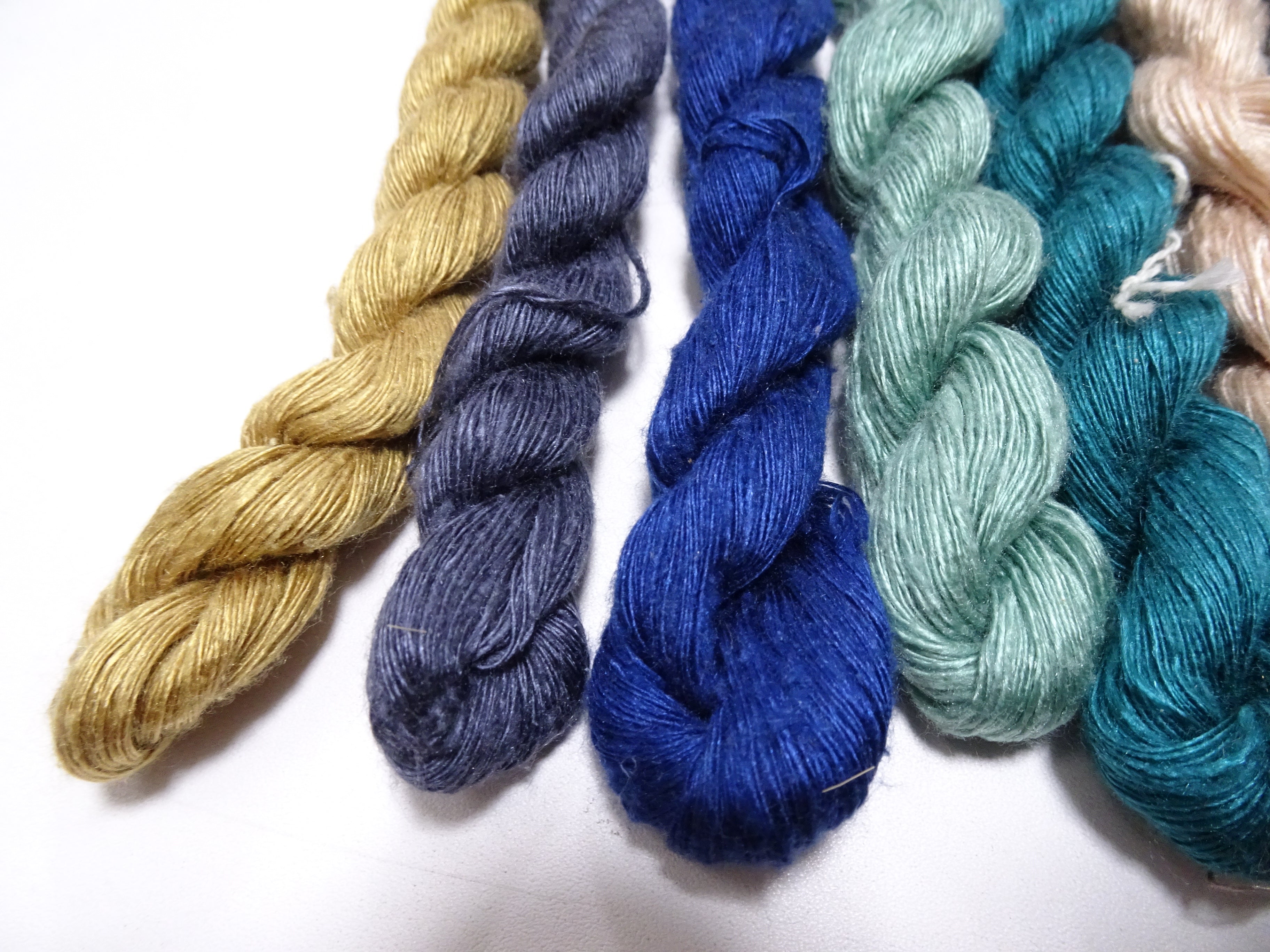 Japanese Vintage Mawata Tsumugi Fine Quality Silk Thread 13sets embroidery & Weave 17085