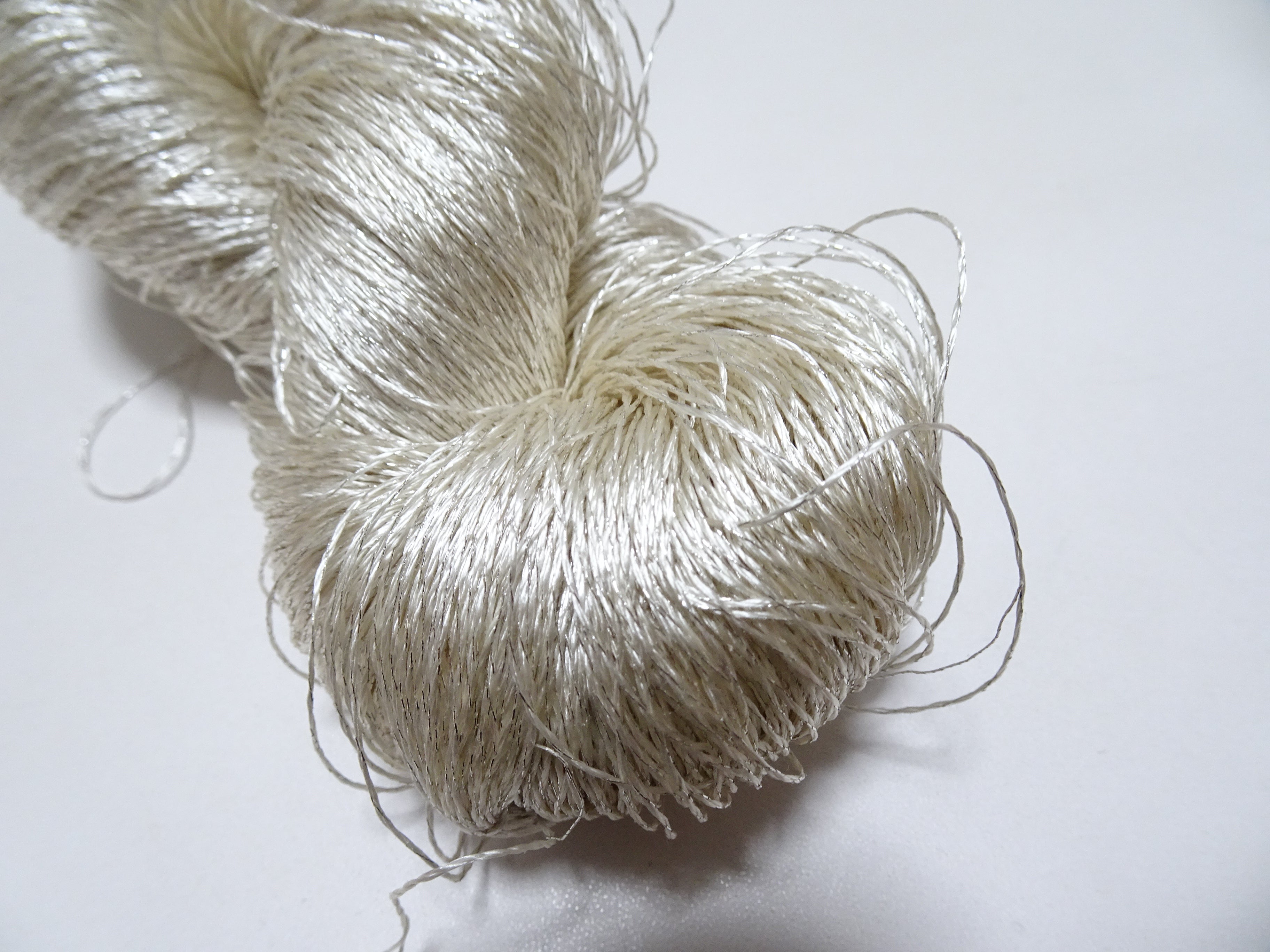 Japanese Vintage High Class Rare Silk Thread Mixture of Silver embroidery 14669