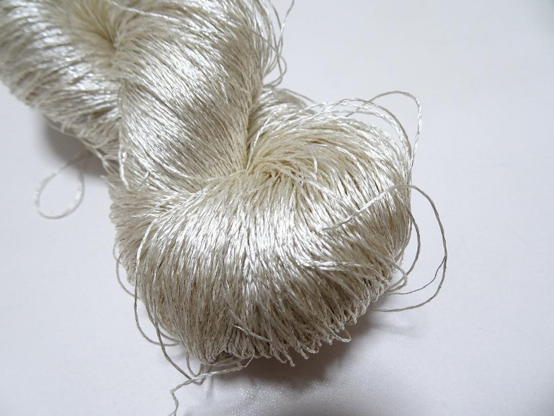 Japanese Vintage High Class Rare Silk Thread Mixture of Silver embroidery 14669